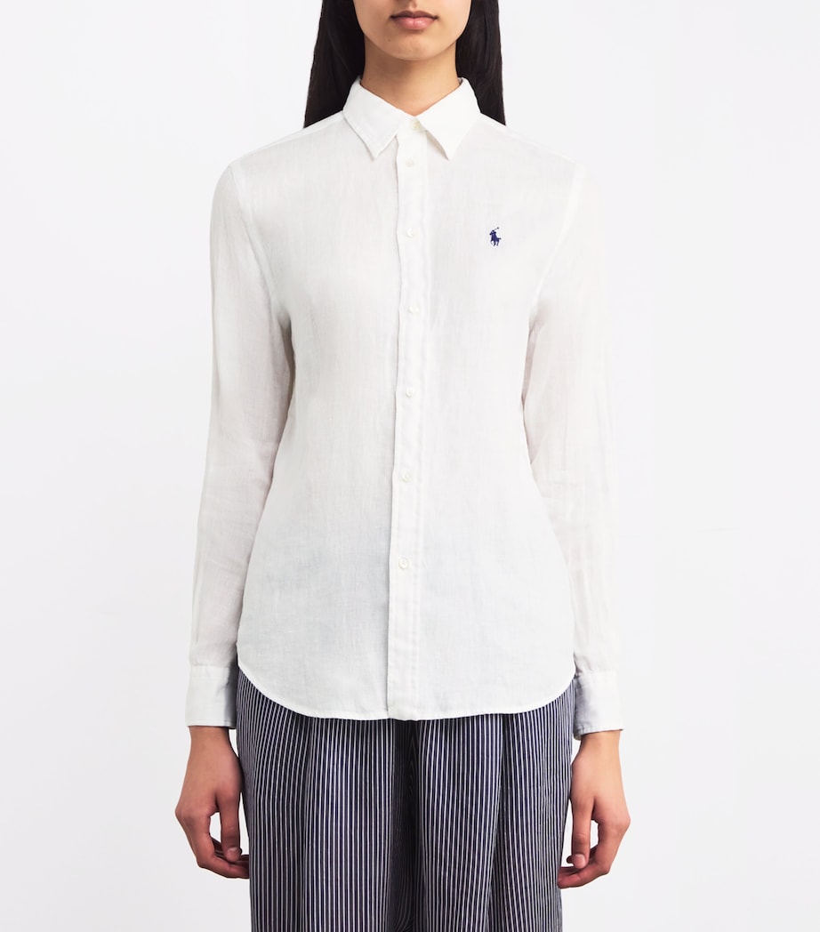 Linen Classic Shirt WHITE Image 3