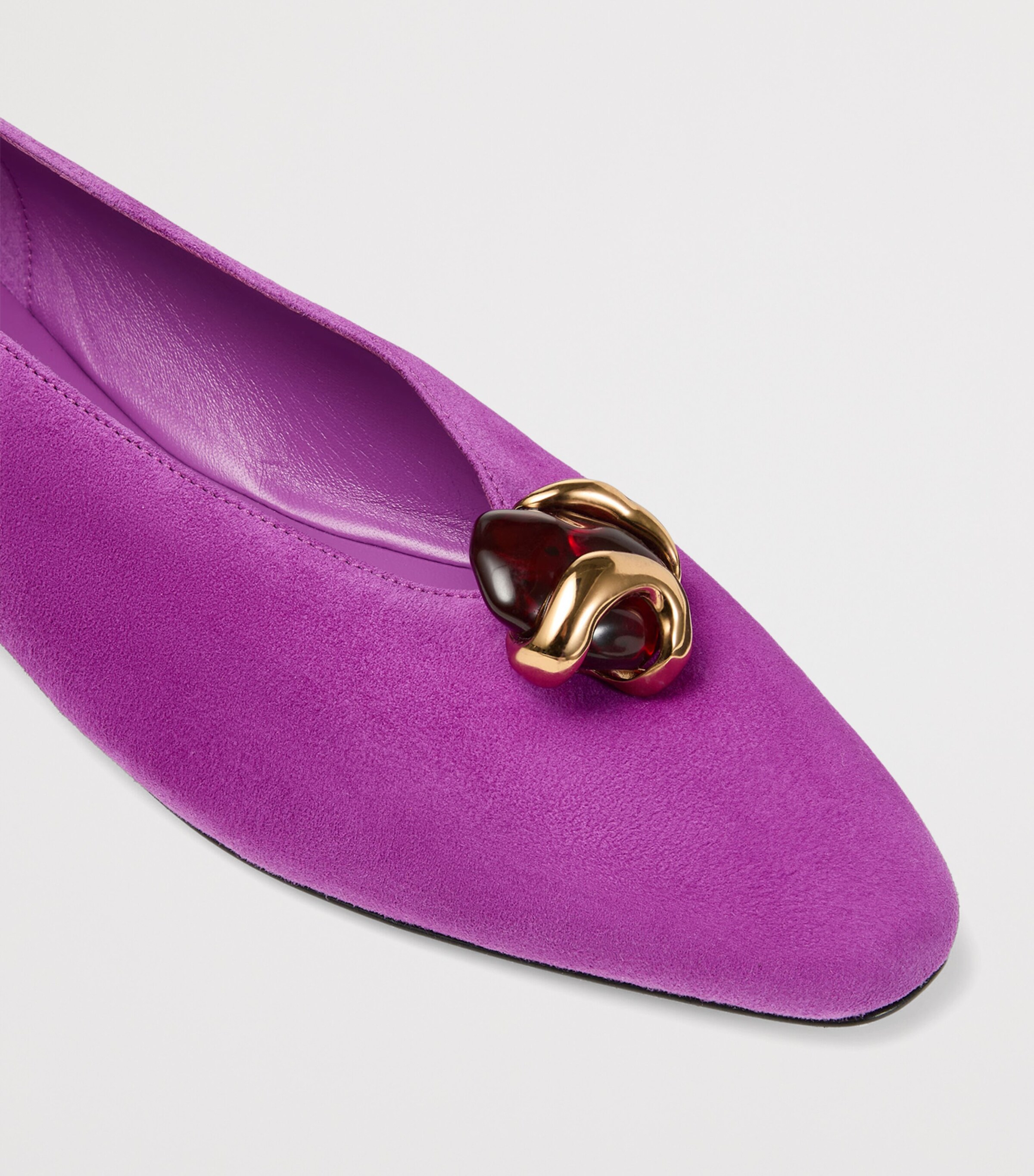 Jimmy Choo Womens Margot Suede Ballet Flats Violet Orchid/dark A Image 6