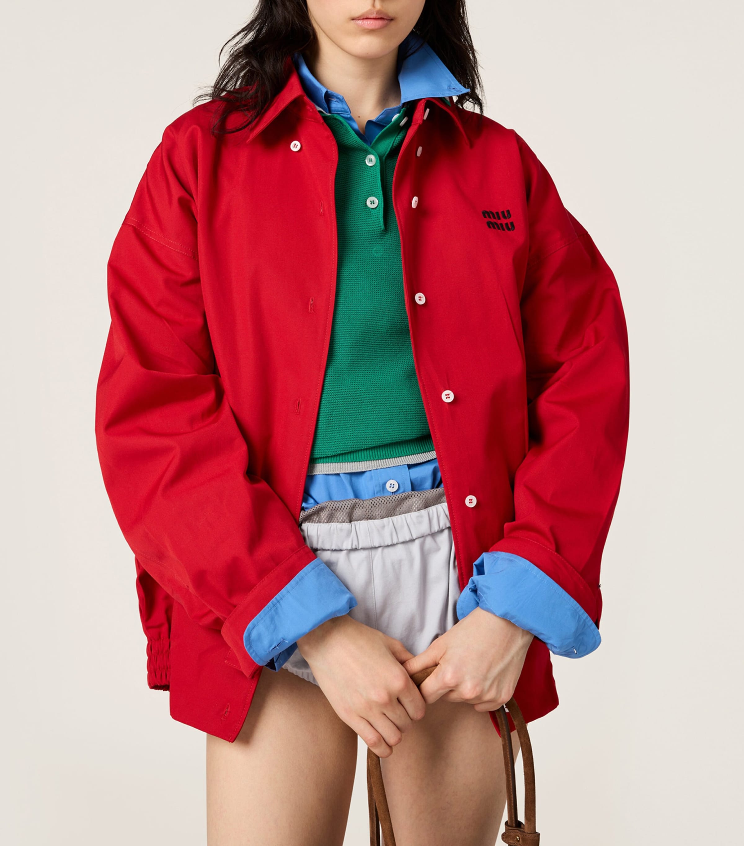 Poplin Blouson Jacket F0D56 Image 5