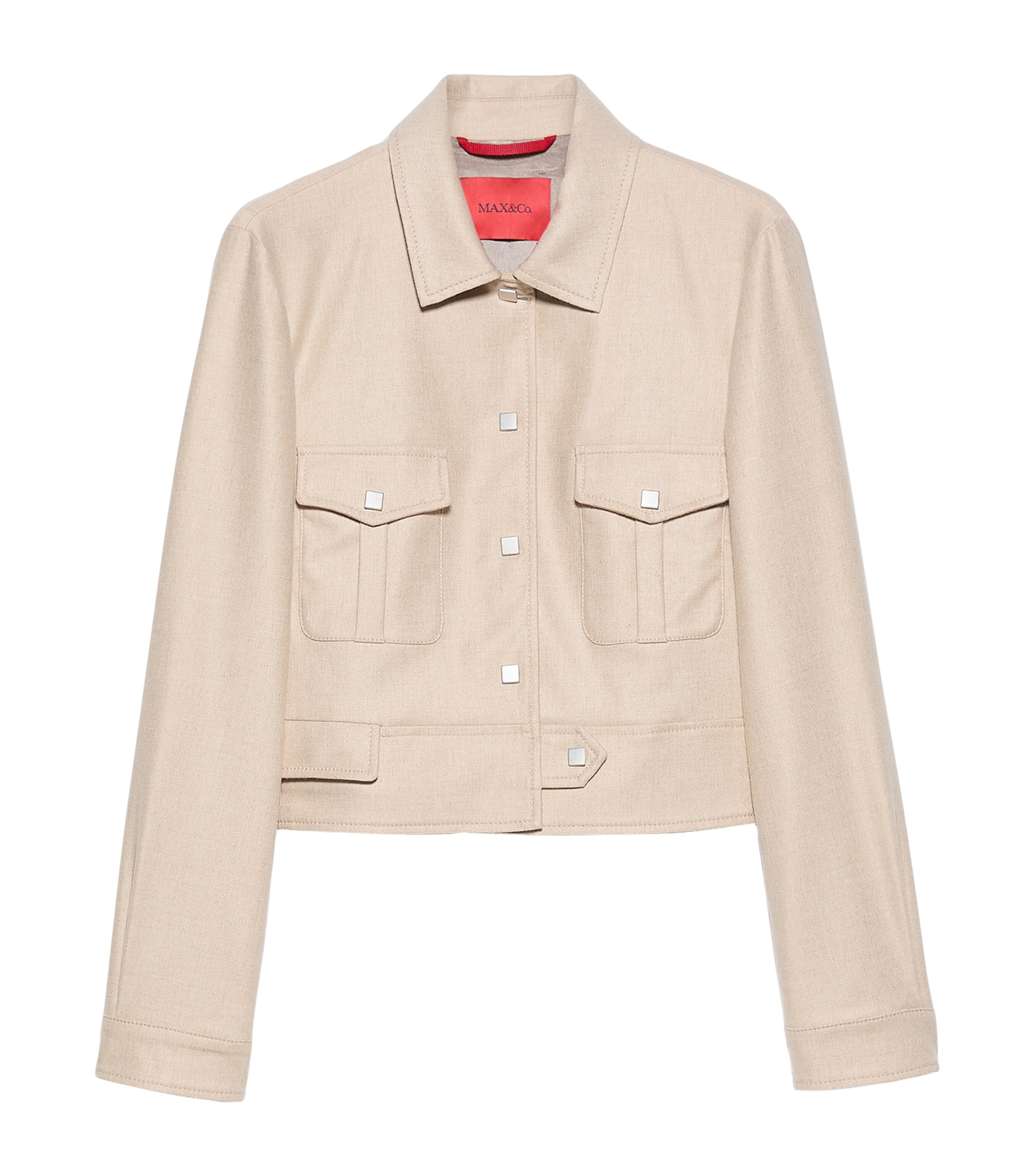 MAX&Co. Beige Virgin Wool-Blend Cropped Jacket | Harrods US