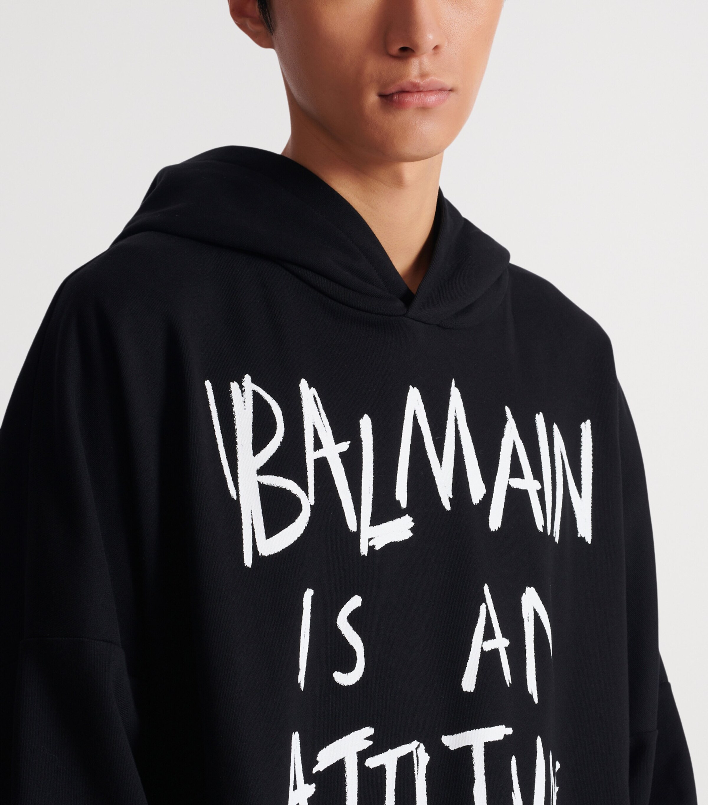 Cotton Logo Hoodie EAB NOIR/BLANC Image 7