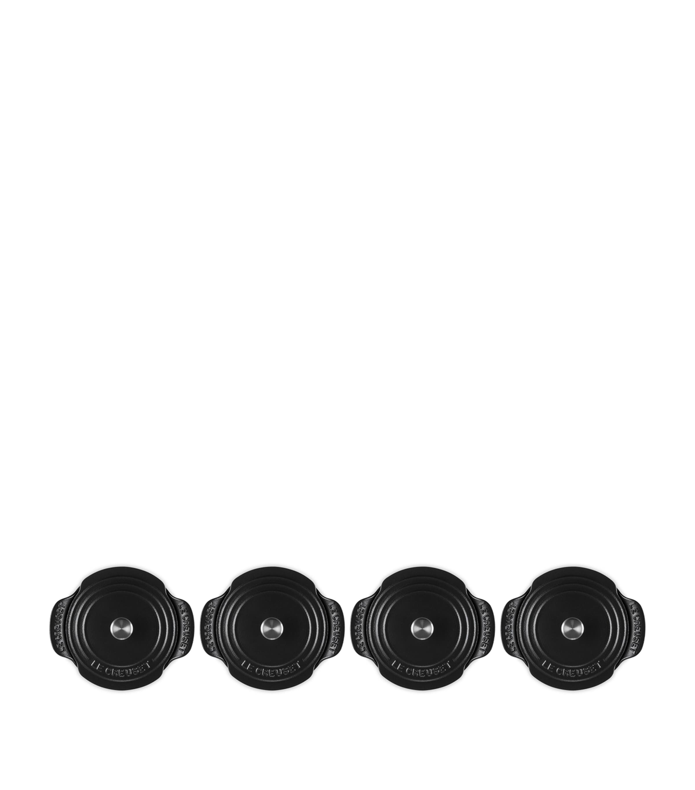 Set of 4 Cast Iron Gourmand Mini Braisers with Lids (13cm) NO COLOUR Image 5