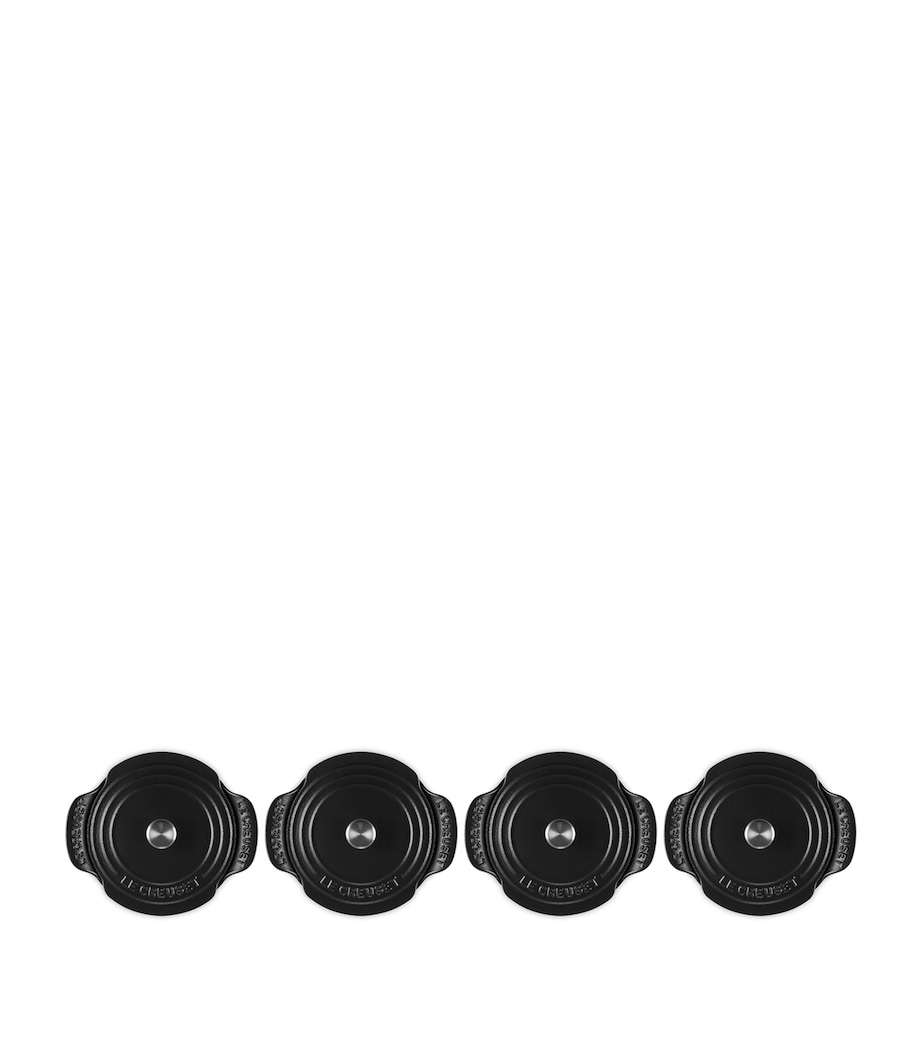 Set of 4 Cast Iron Gourmand Mini Braisers with Lids (13cm) NO COLOUR Image 5