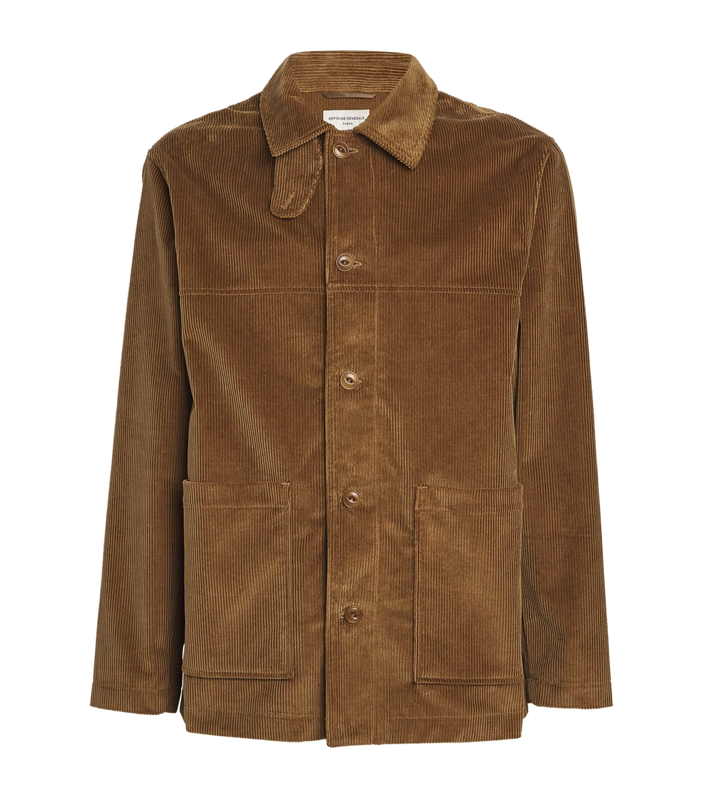 Officine Generale Corduroy Ulysse Jacket In Brown