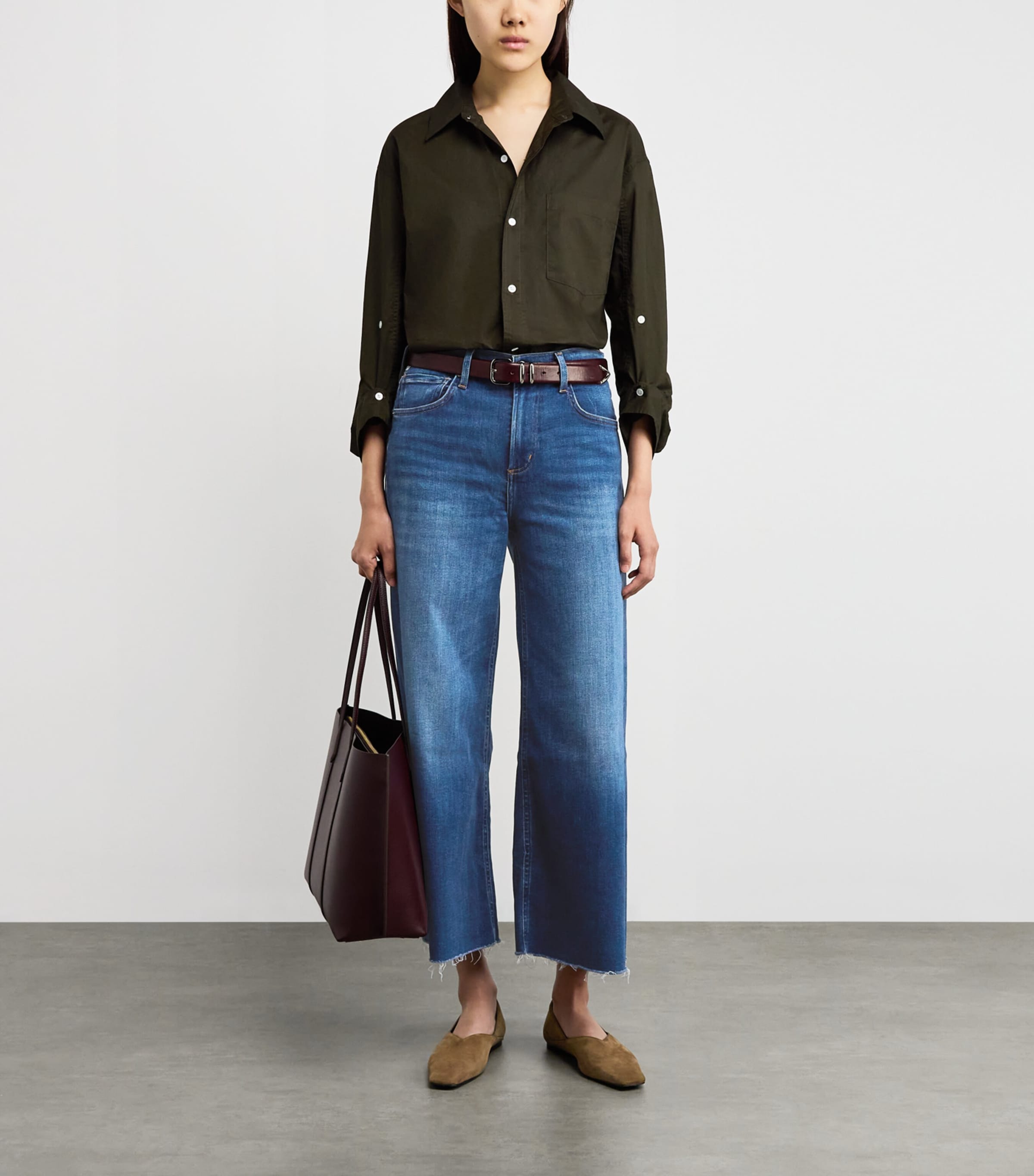 Cropped Lyra Wide-Leg Jeans AMBRY Image 2