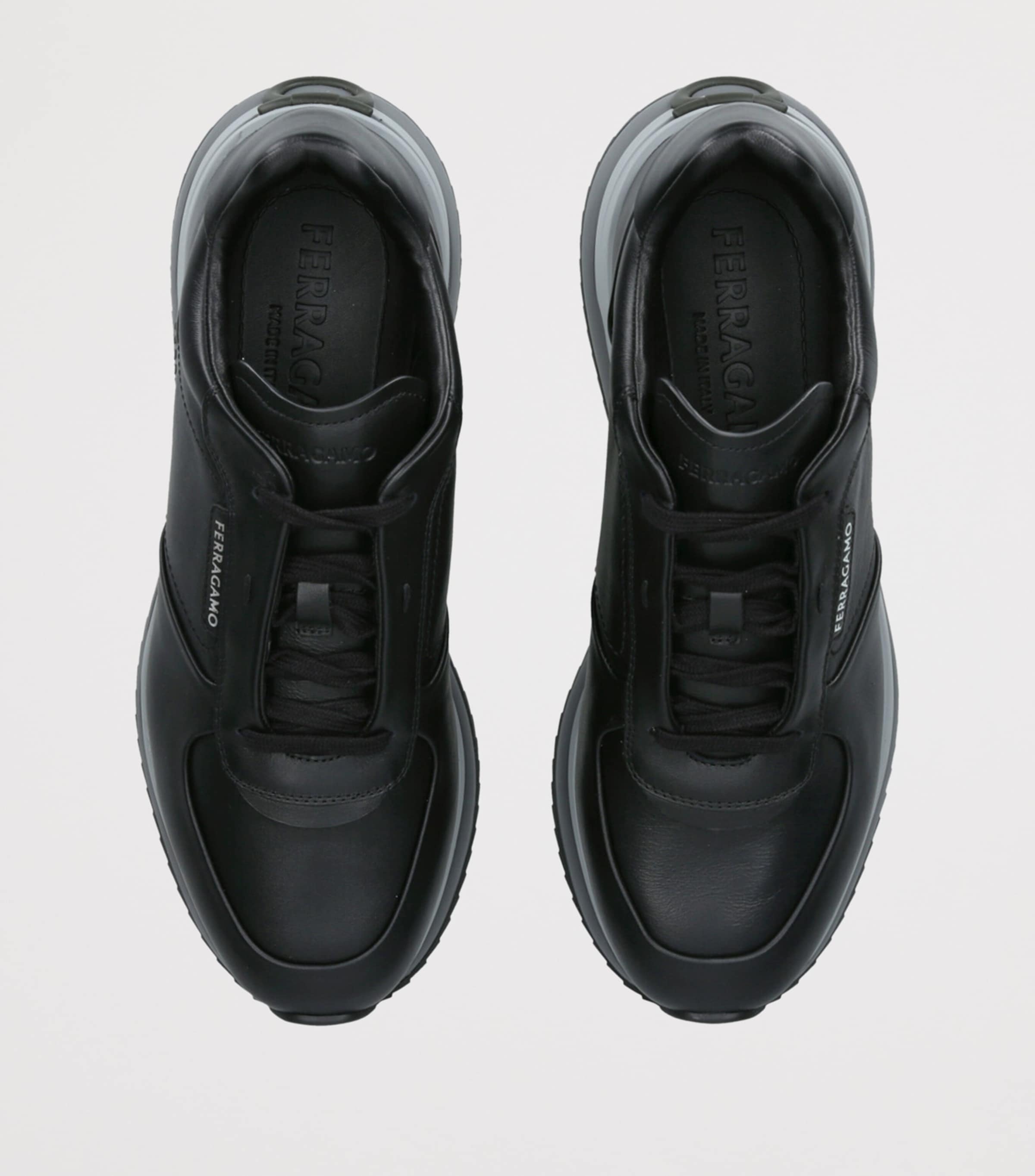Leather Low-Top Sneakers BLK/OTHER Image 4
