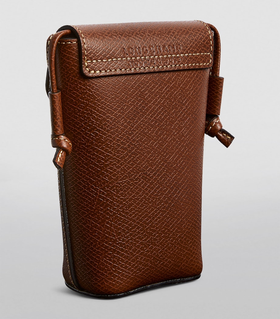 Leather Épure Phone Case with Strap 035 BROWN Image 2