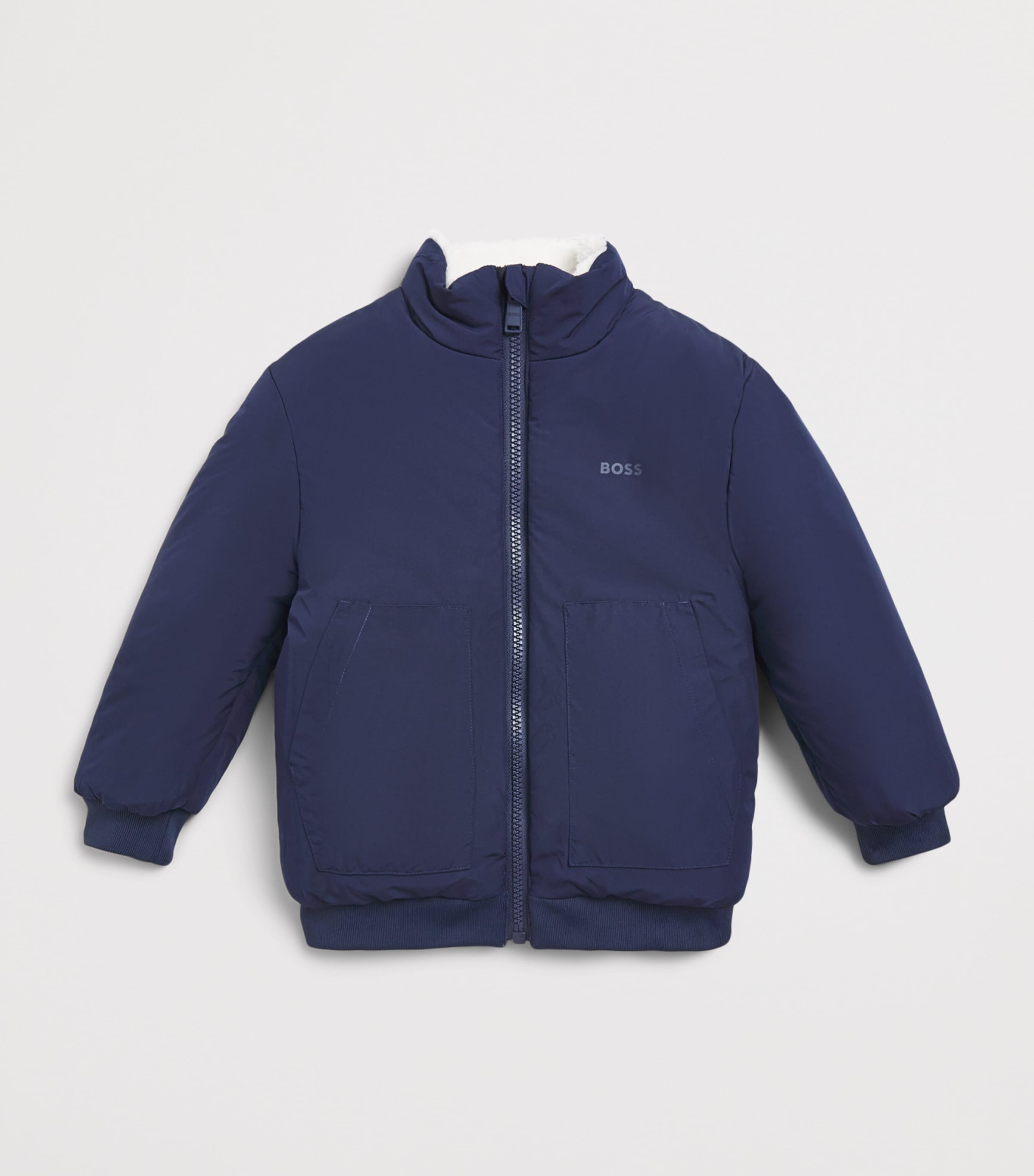 BOSS Kidswear Reversible Puffer Jacket (4-16 Years) Ivory Image 3