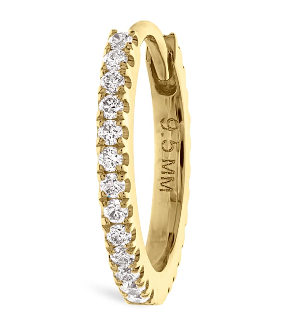Diamond Eternity Single Hoop Earring (9.5mm) YELLOW GOLD Image 1