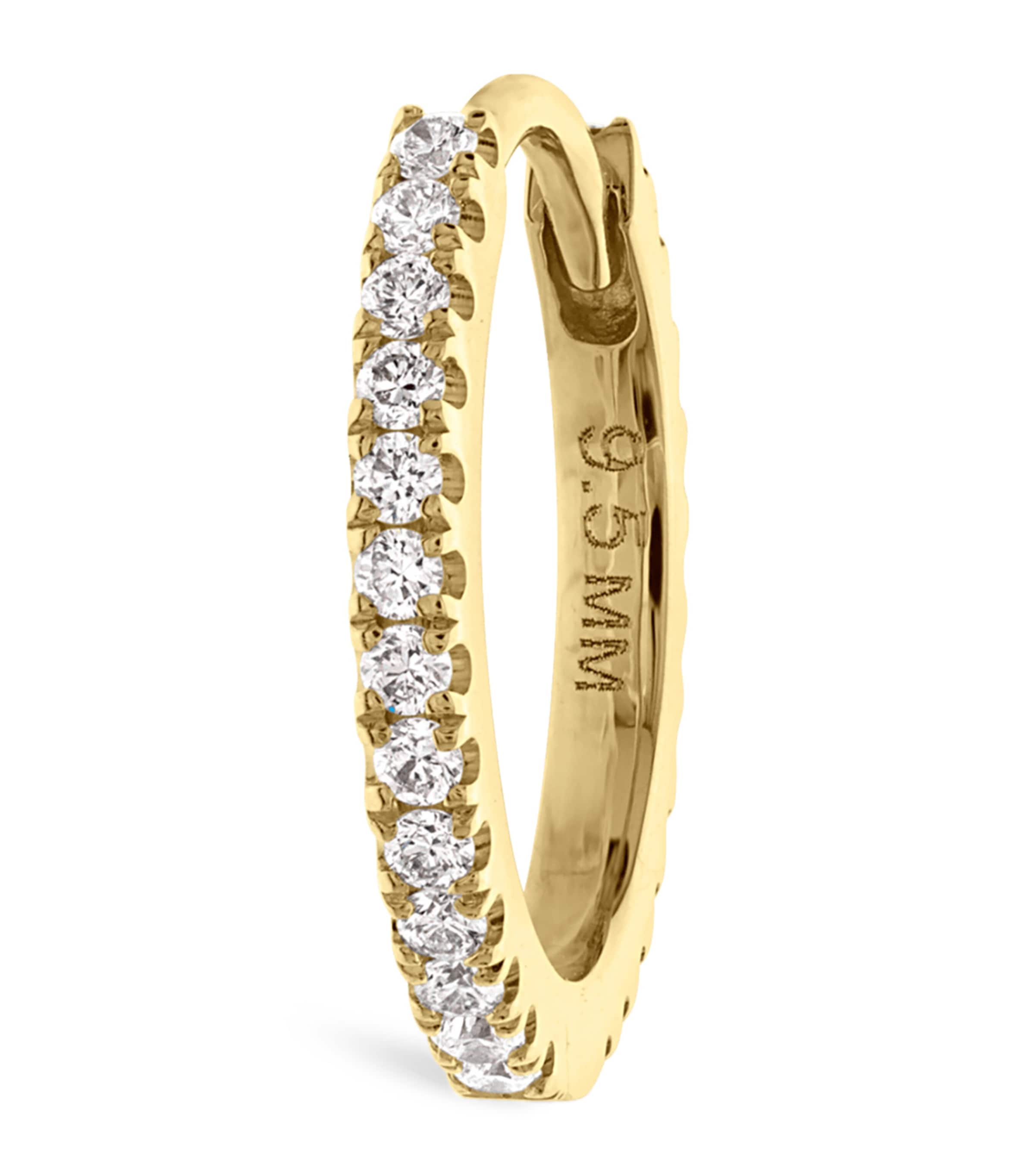 Maria Tash Diamond Eternity Single Hoop Earring (9.5mm) | Fine Jewellery | Fine Earrings | Hoop Earrings | Men Accessories | Jewellery | Earrings | Designers | Maria Tash