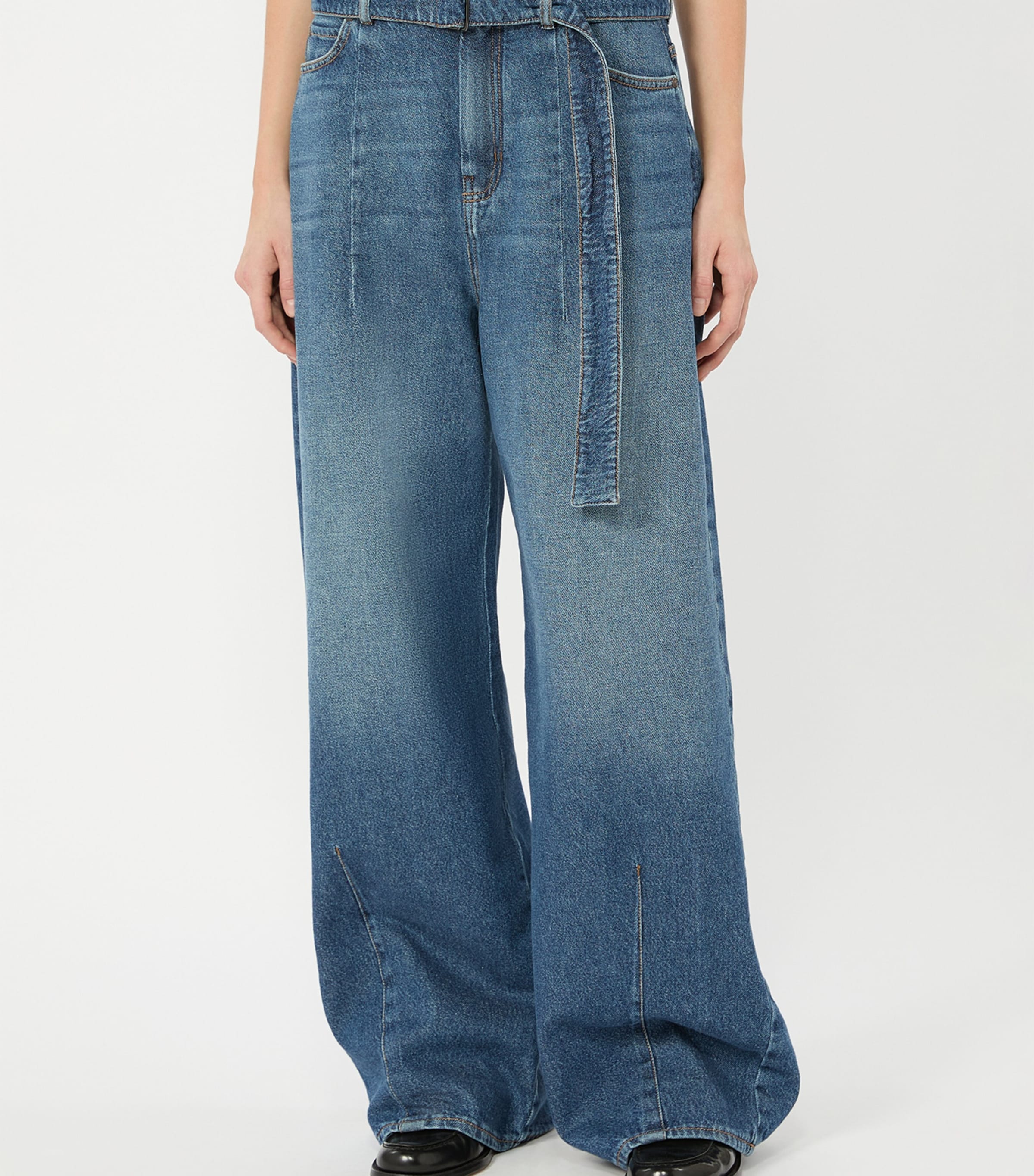 Weekend Max Mara Womens Wide-Leg Jeans Navy Image 2