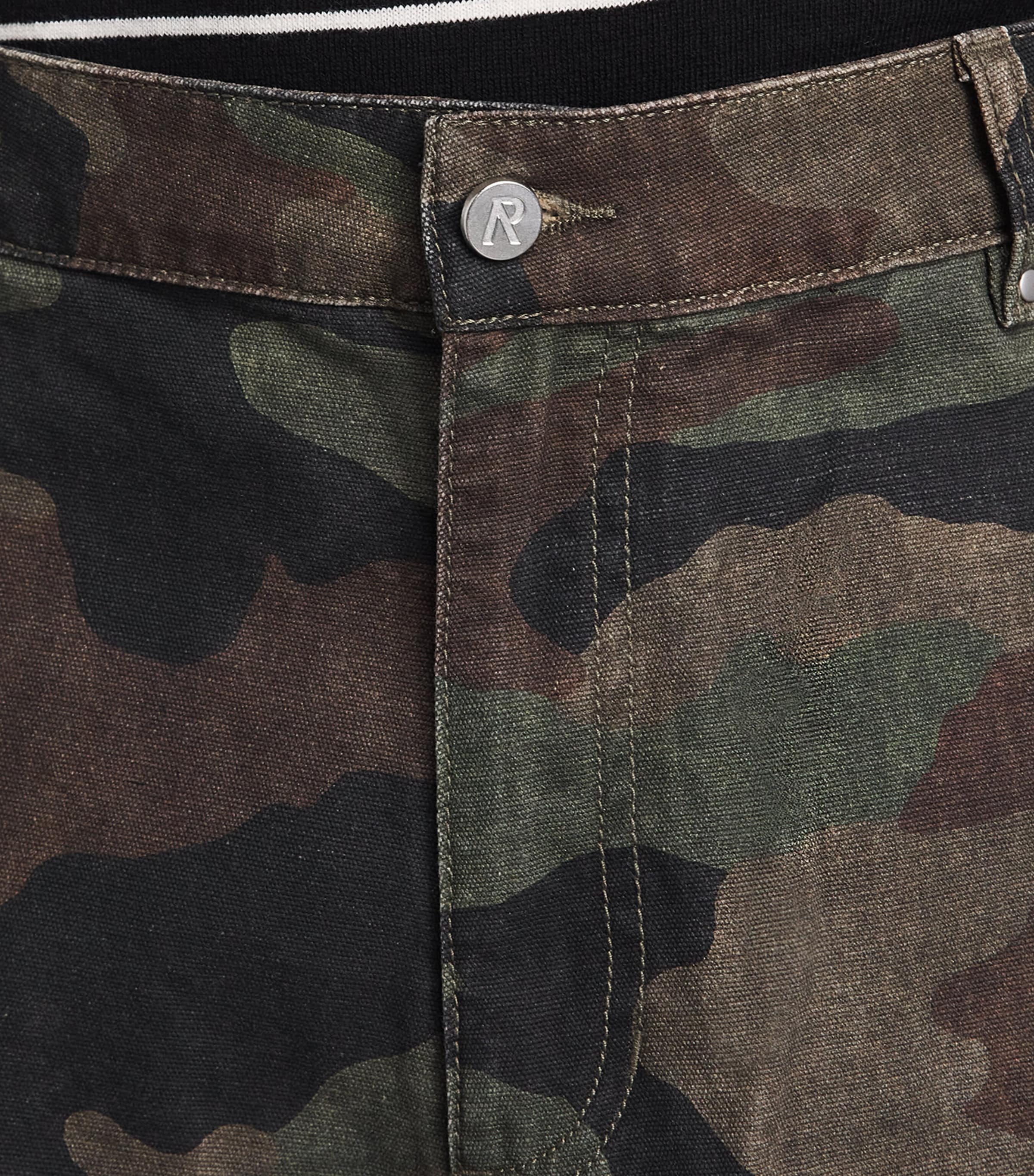 Represent Mens Camouflage Cargo Shorts Camo Image 3
