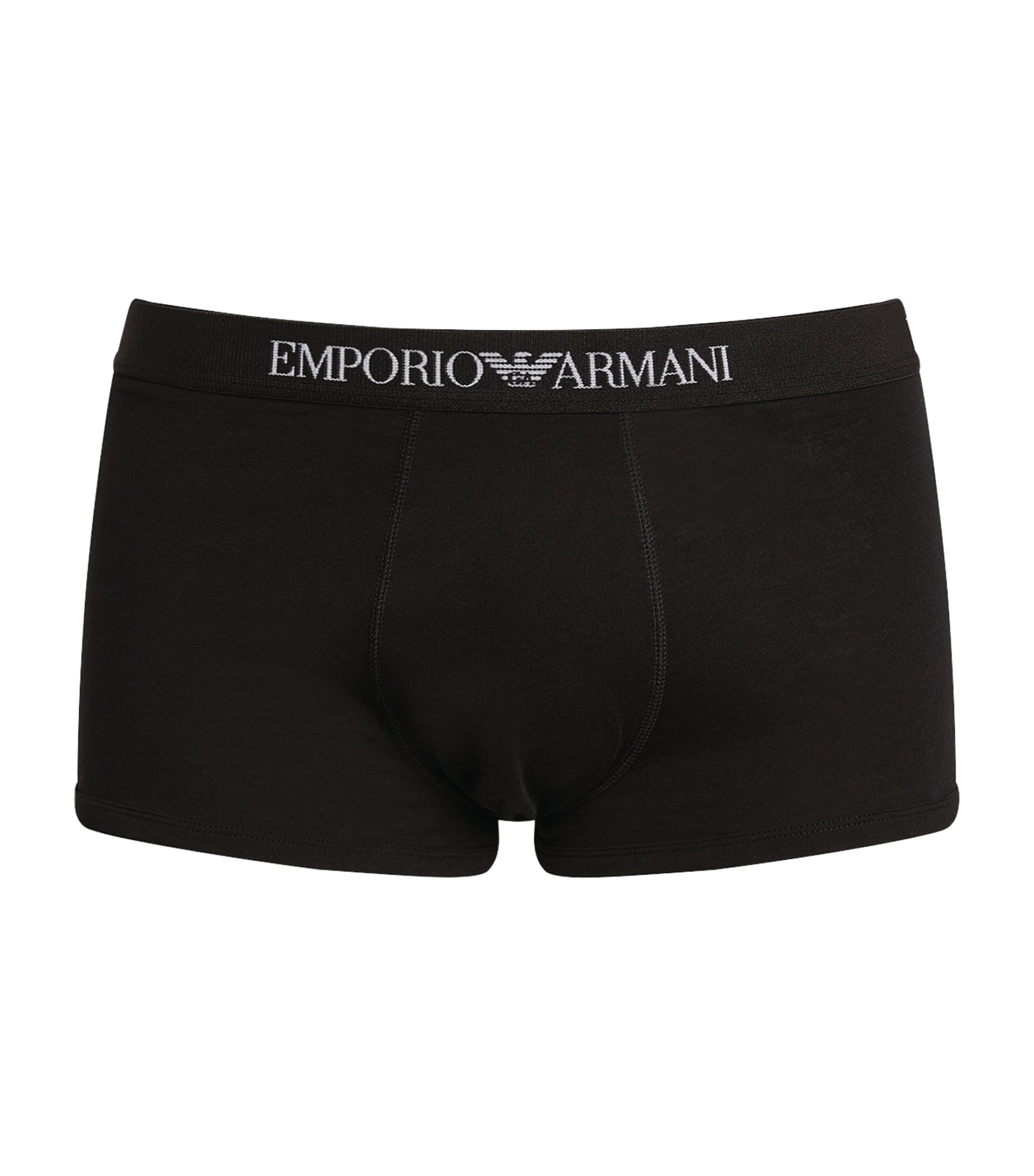 Emporio Armani 3-pack Cotton Trunks In Black