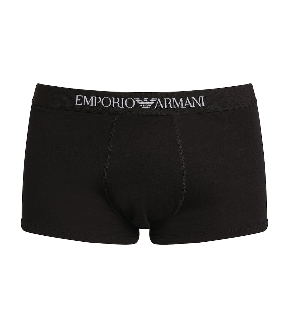 Stretch Cotton Logo Trunks (Pack Of 3) 21320 BLACK Image 1