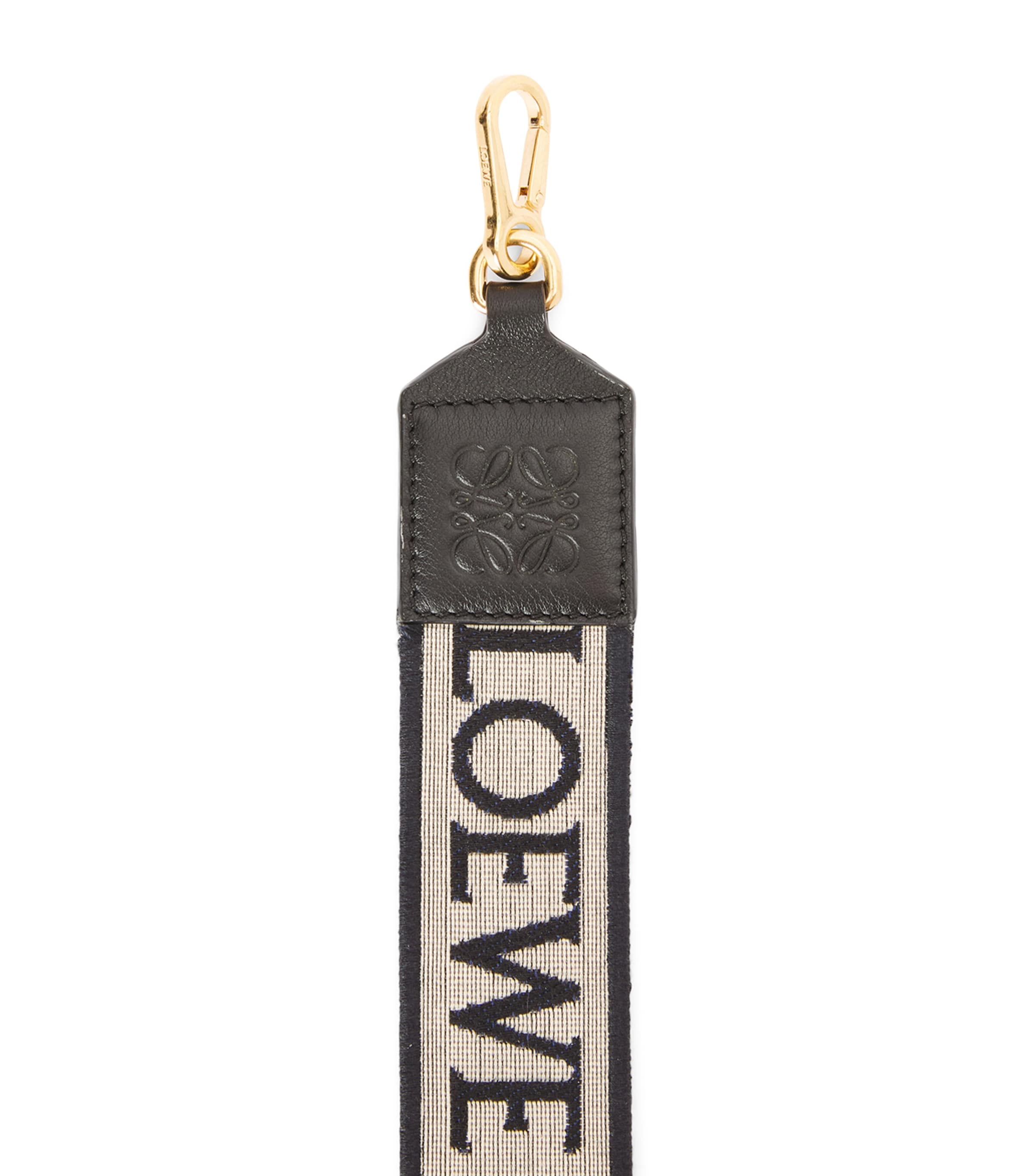 Jacquard Anagram Bag Strap NAVY/BLACK Image 2