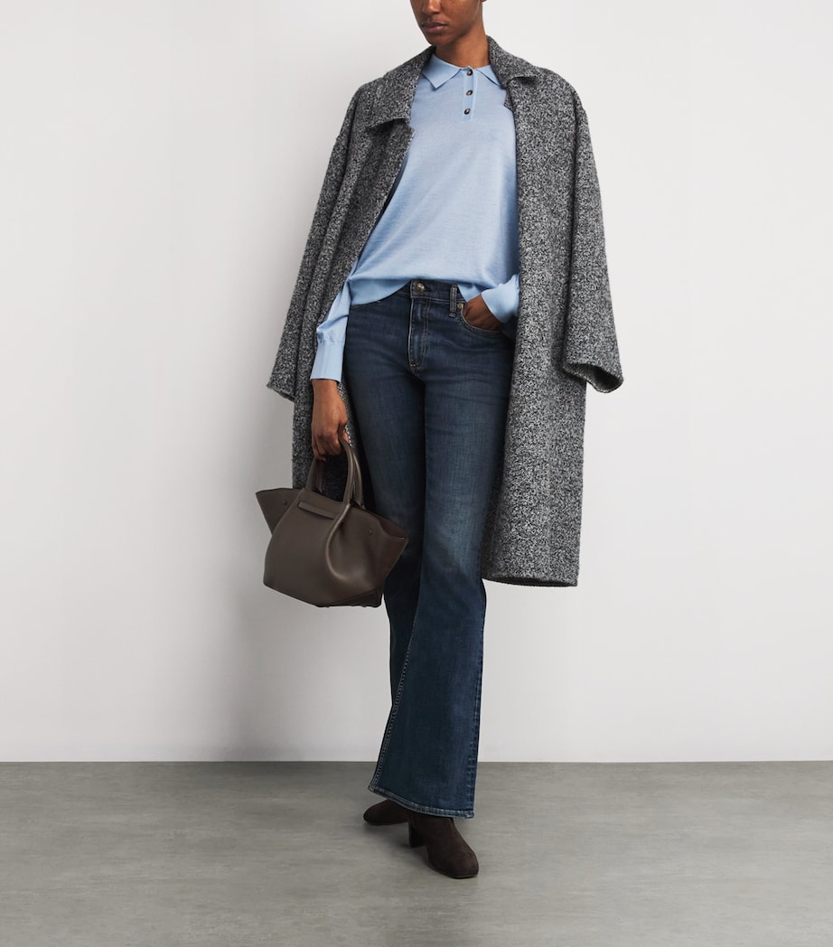 Cashmere Adeline Polo Sweater LBLUE Image 2