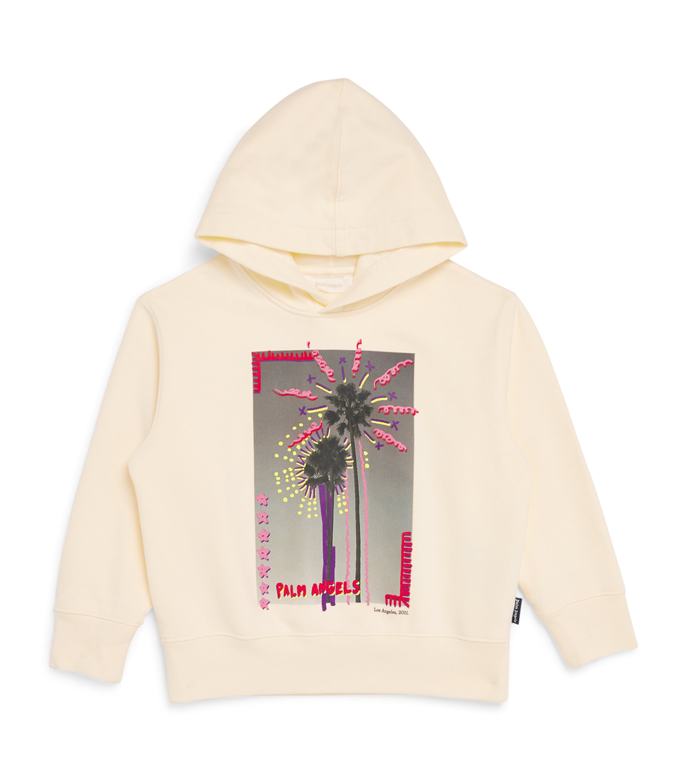 Shop Palm Angels Cotton Photo Hoodie In Grey