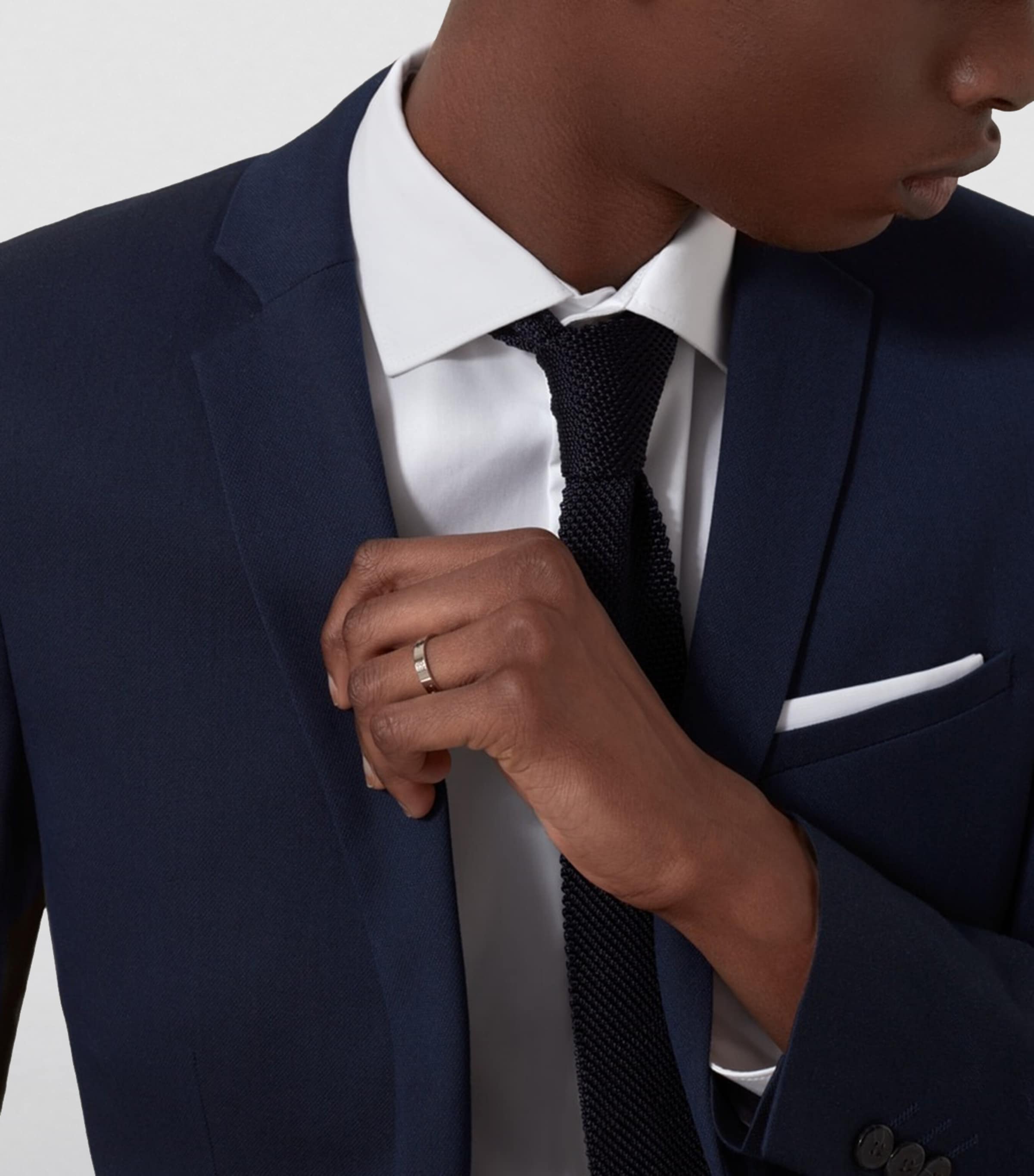 White Gold LOVE Wedding Band MULTI Image 6