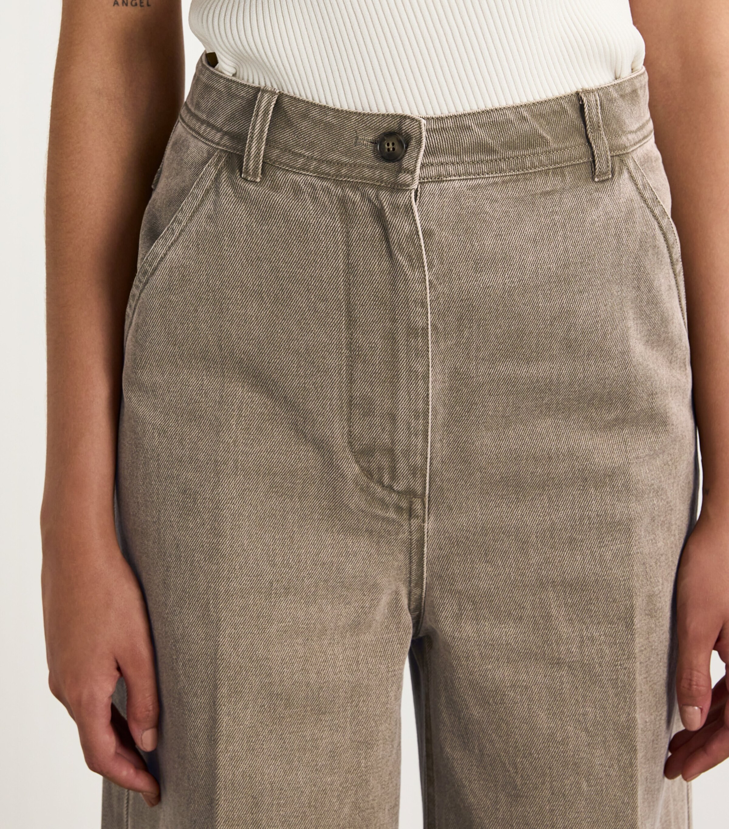 Yves Salomon Womens Wide-Leg Jeans Image 6