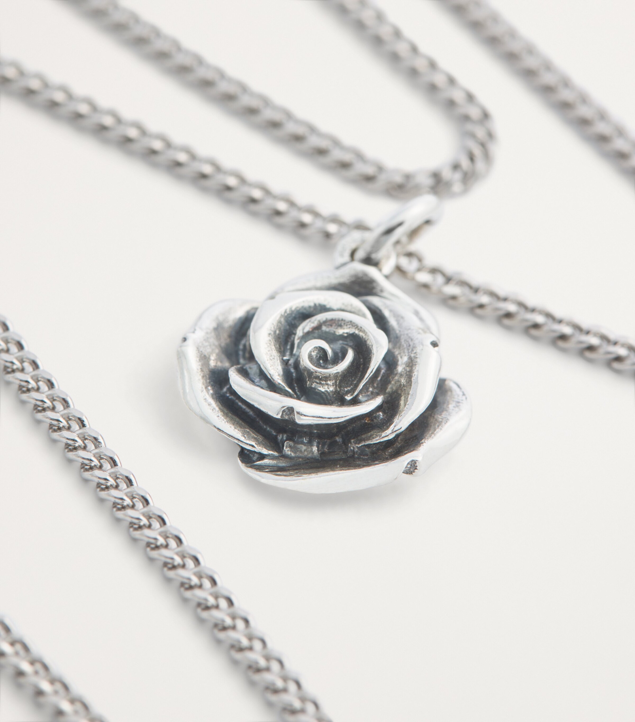 Emanuele Bicocchi Sterling Silver Rose Necklace | Harrods CA