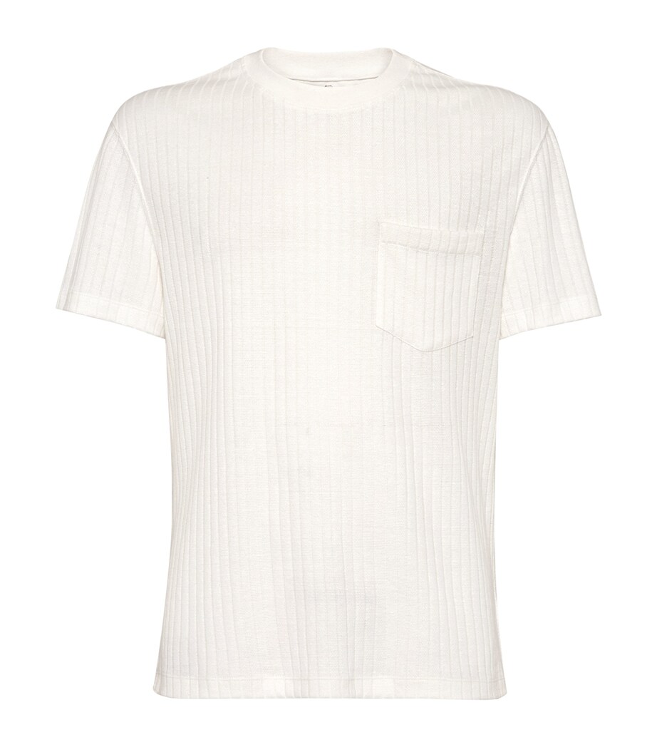 Linen-Cotton Crew-Neck T-Shirt - Image 1