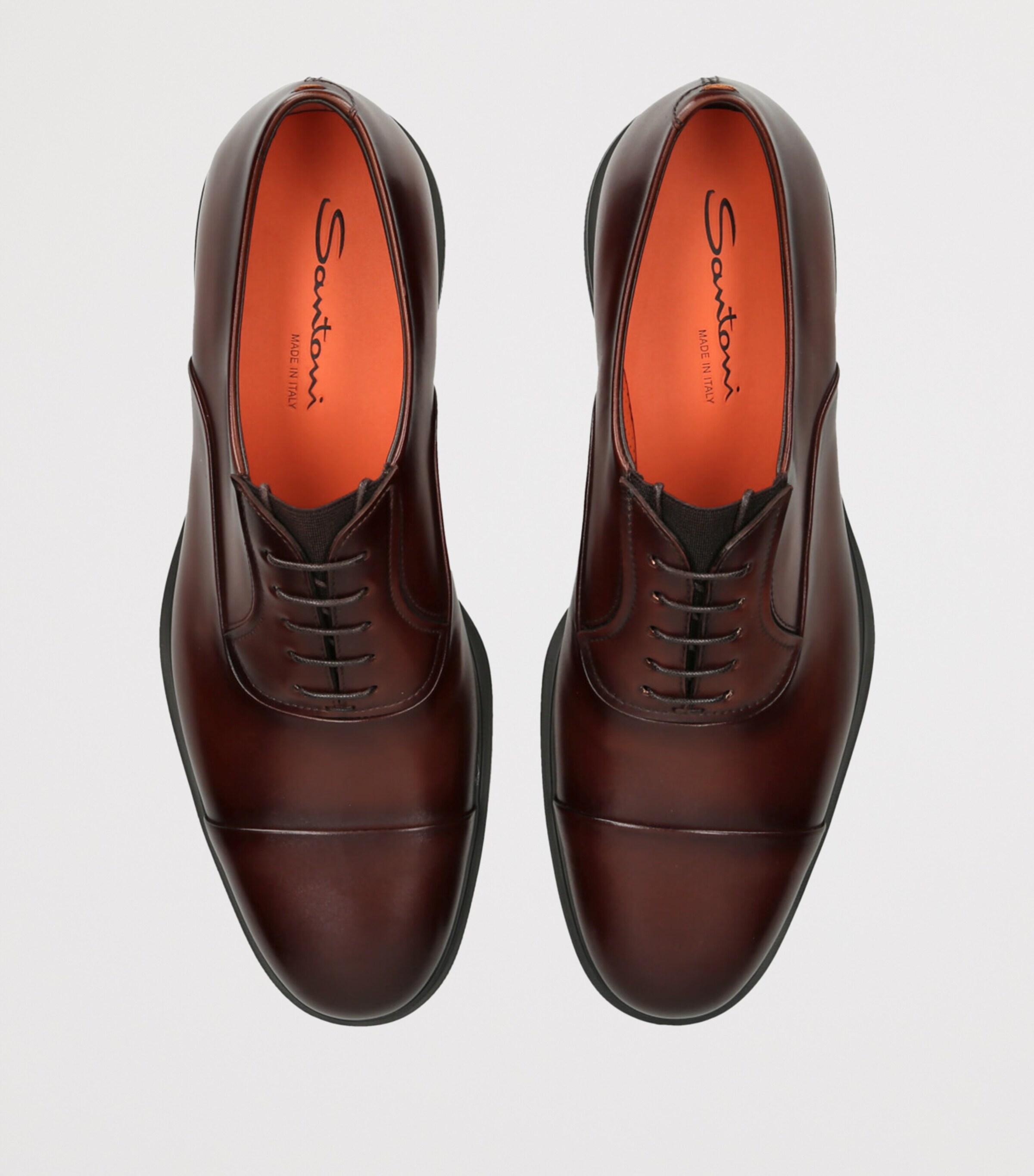 Santoni Leather Easy Oxford Shoes Brown Image 4