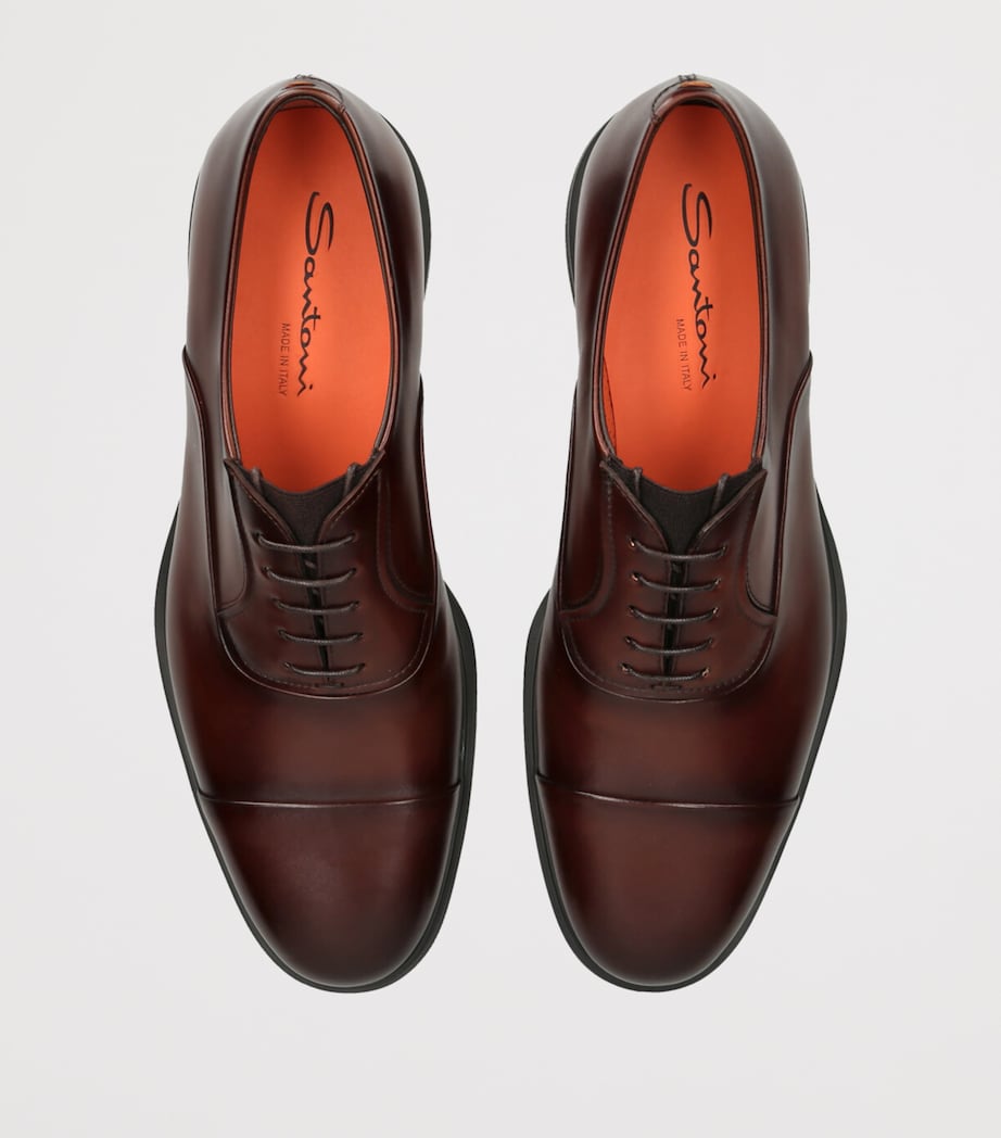 Leather Easy Oxford Shoes BROWN Image 4