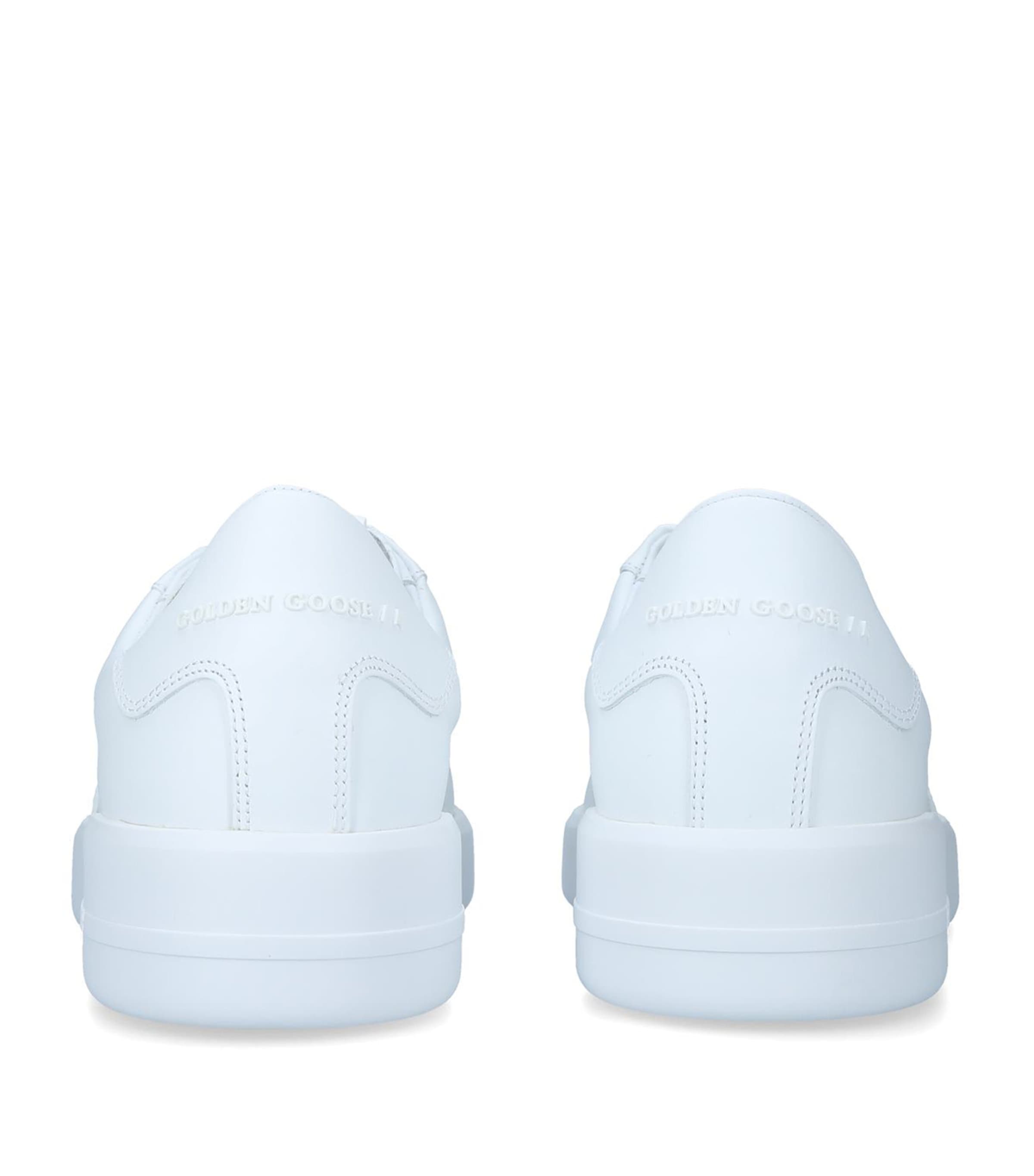 Golden Goose Leather Purestar Low-Top Sneakers White Image 3