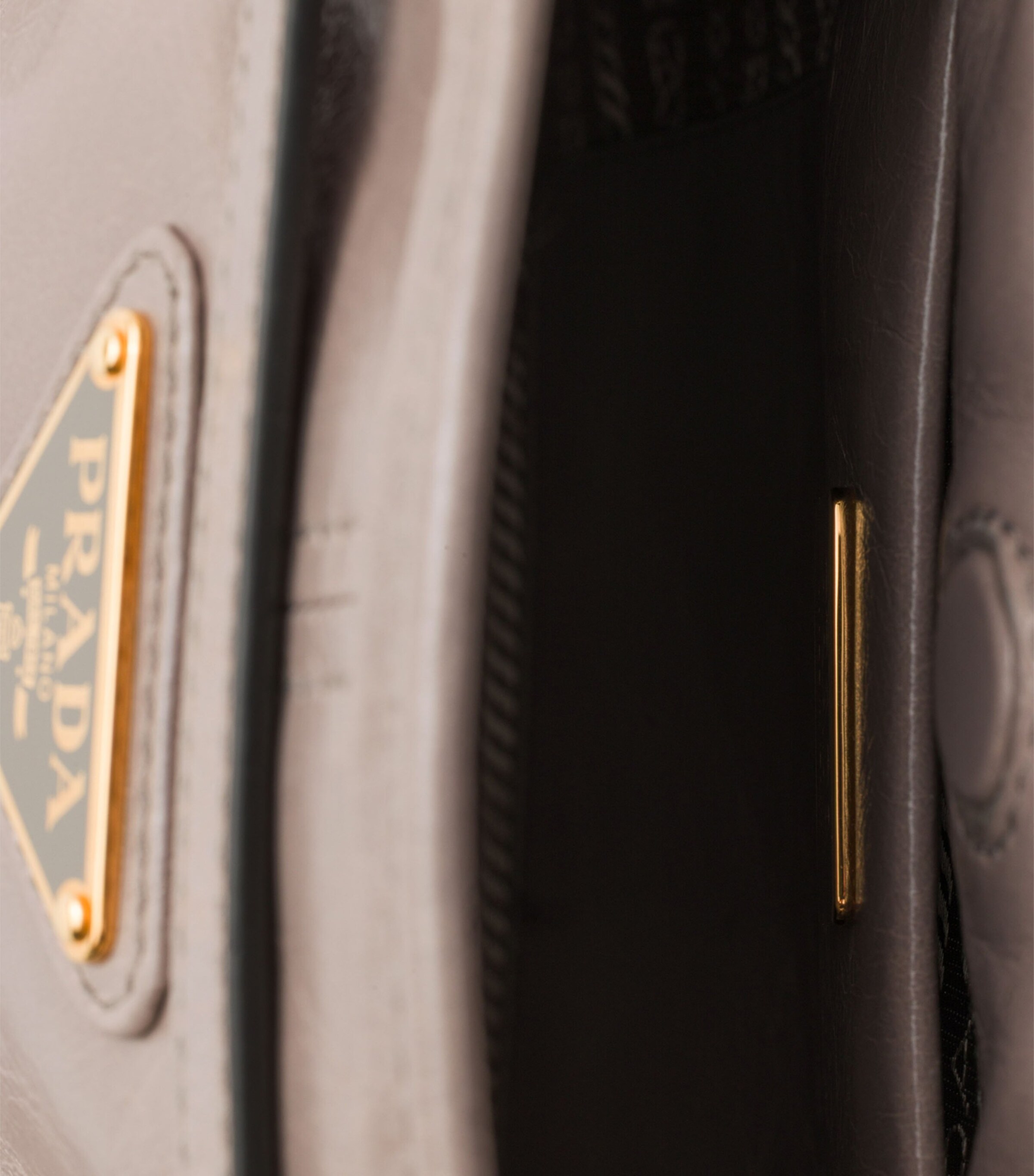 Prada Mini Leather Bonnie Shoulder Bag Grey Image 4