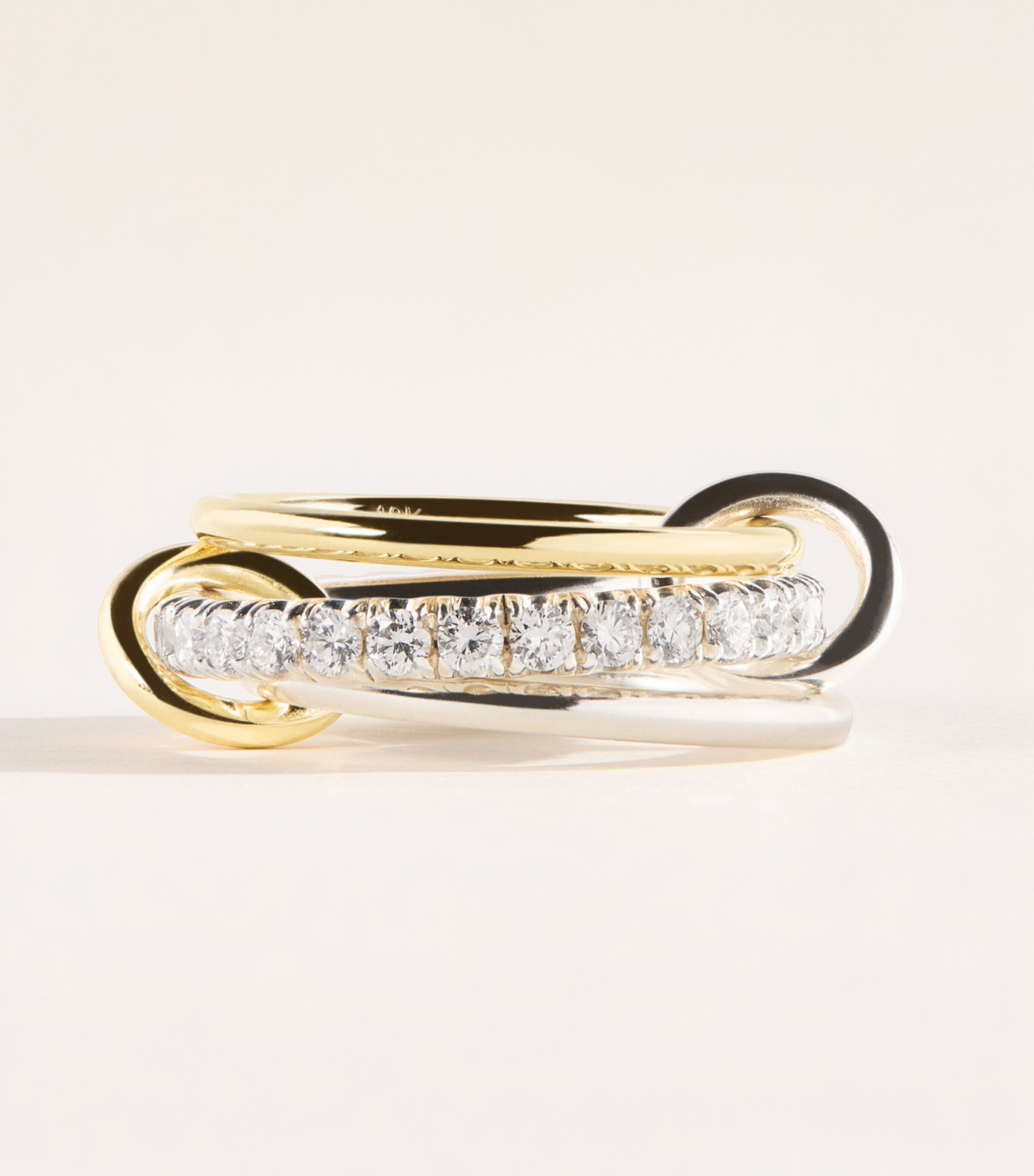 Spinelli Kilcollin Sterling Silver, Yellow Gold and Diamond Cassia Ring Sterling Silver Image 1
