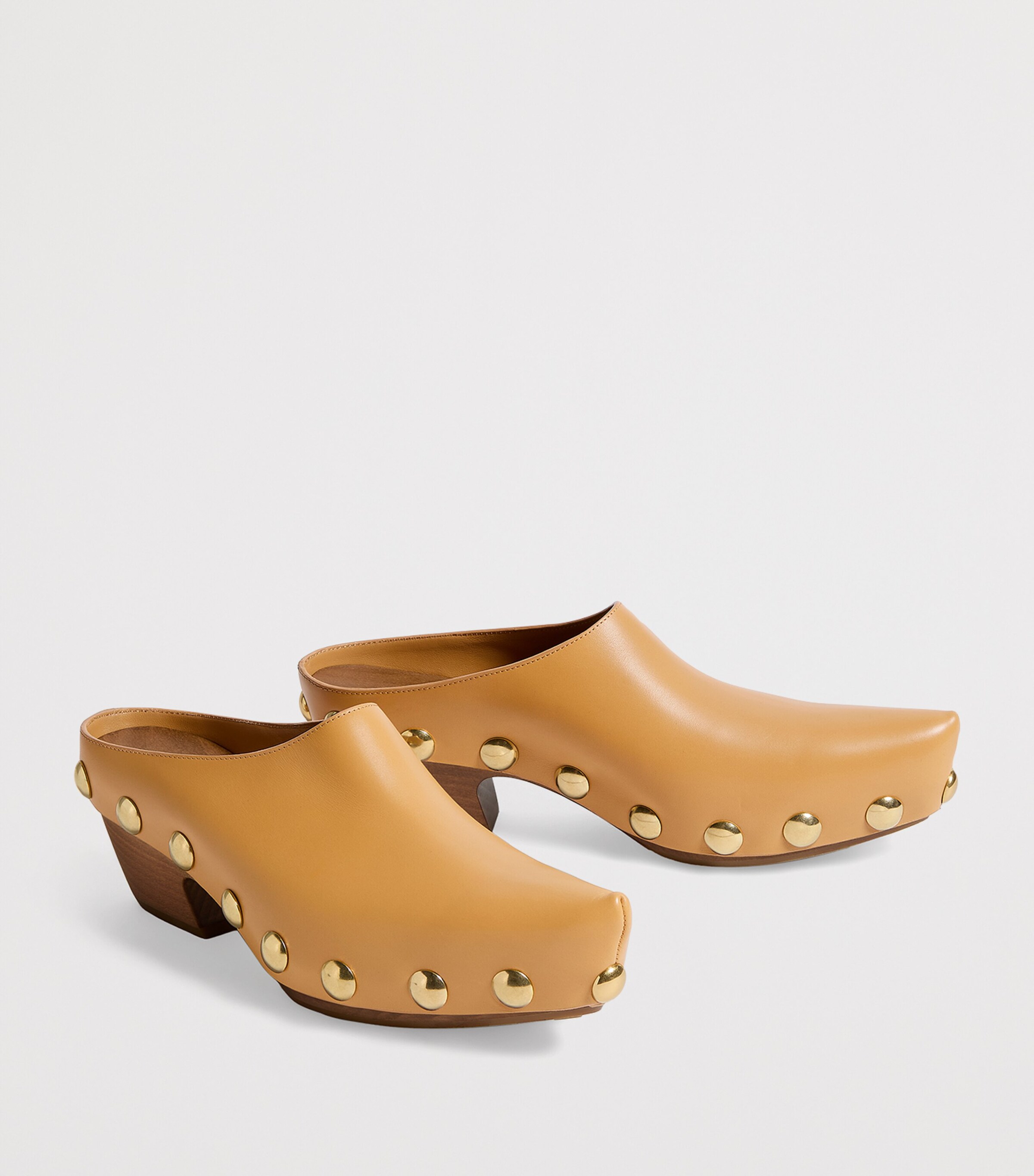 Bottega Veneta Calfskin Clog Heeled Mules 65 Image 3