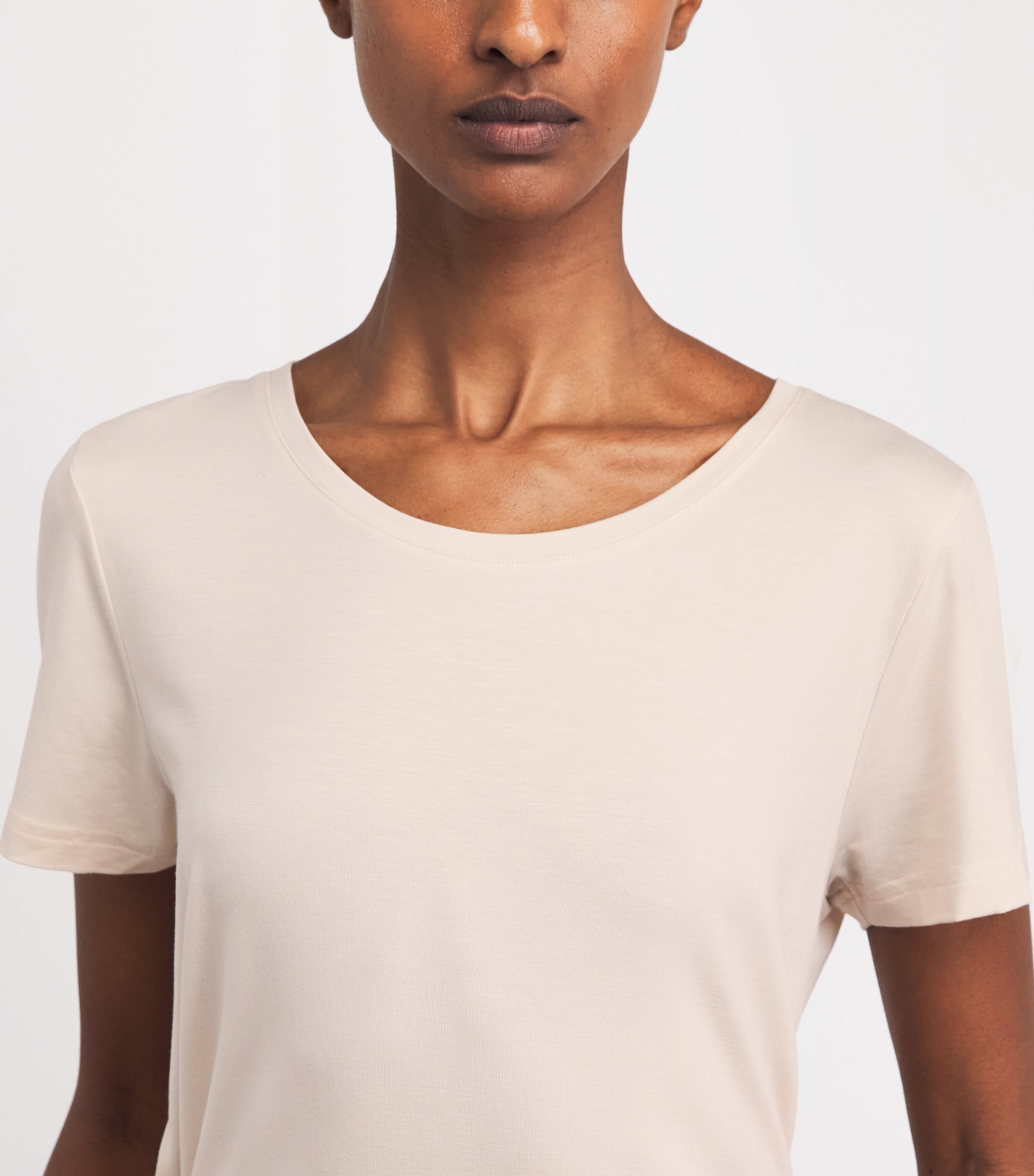 Derek Rose Womens Micro Modal Lara Pyjama Top Cream Image 3