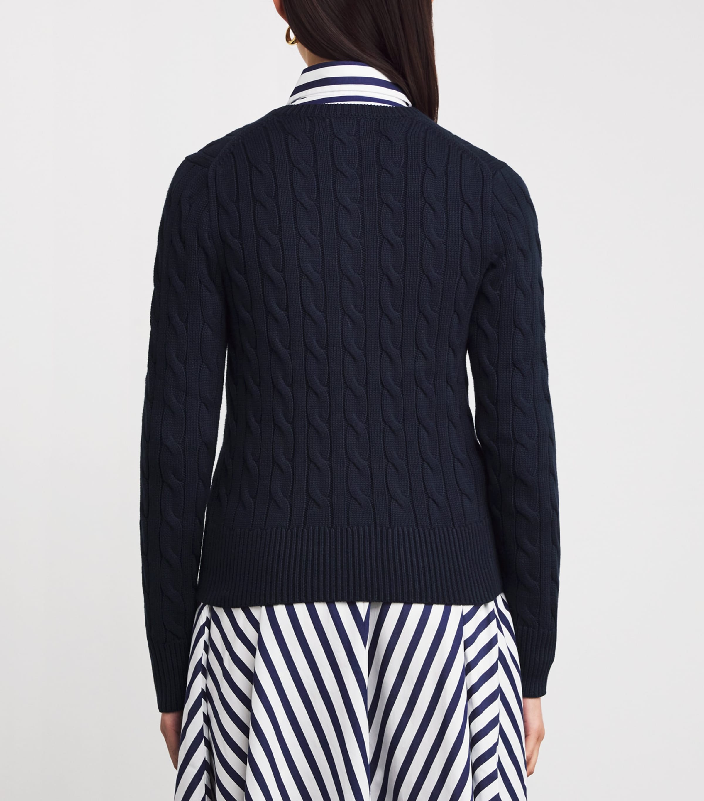 Cotton Cable-Knit Cardigan HUNTER NAVY Image 4
