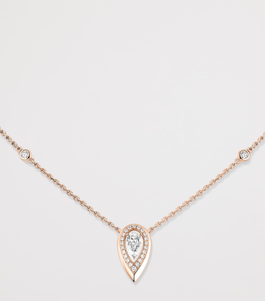 Messika Fiery Rose Gold and Diamond Pendant Necklace Pink Gold Image 3