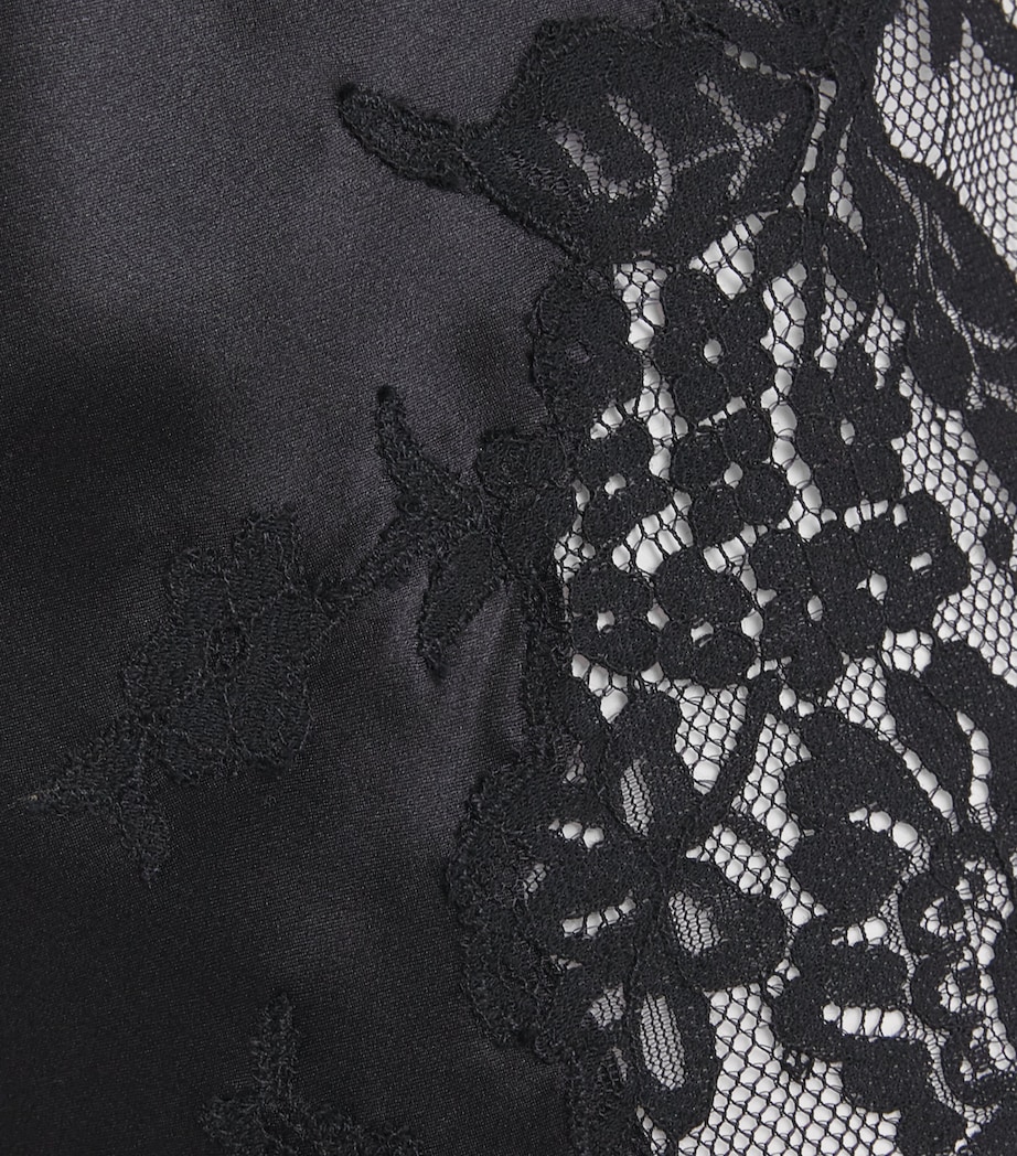Marjolaine Womens Silk Floral Tess Shorts Noir Image 6