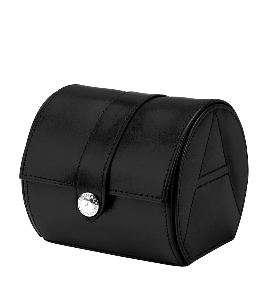 Leather Watch Roll BLACK Image 2