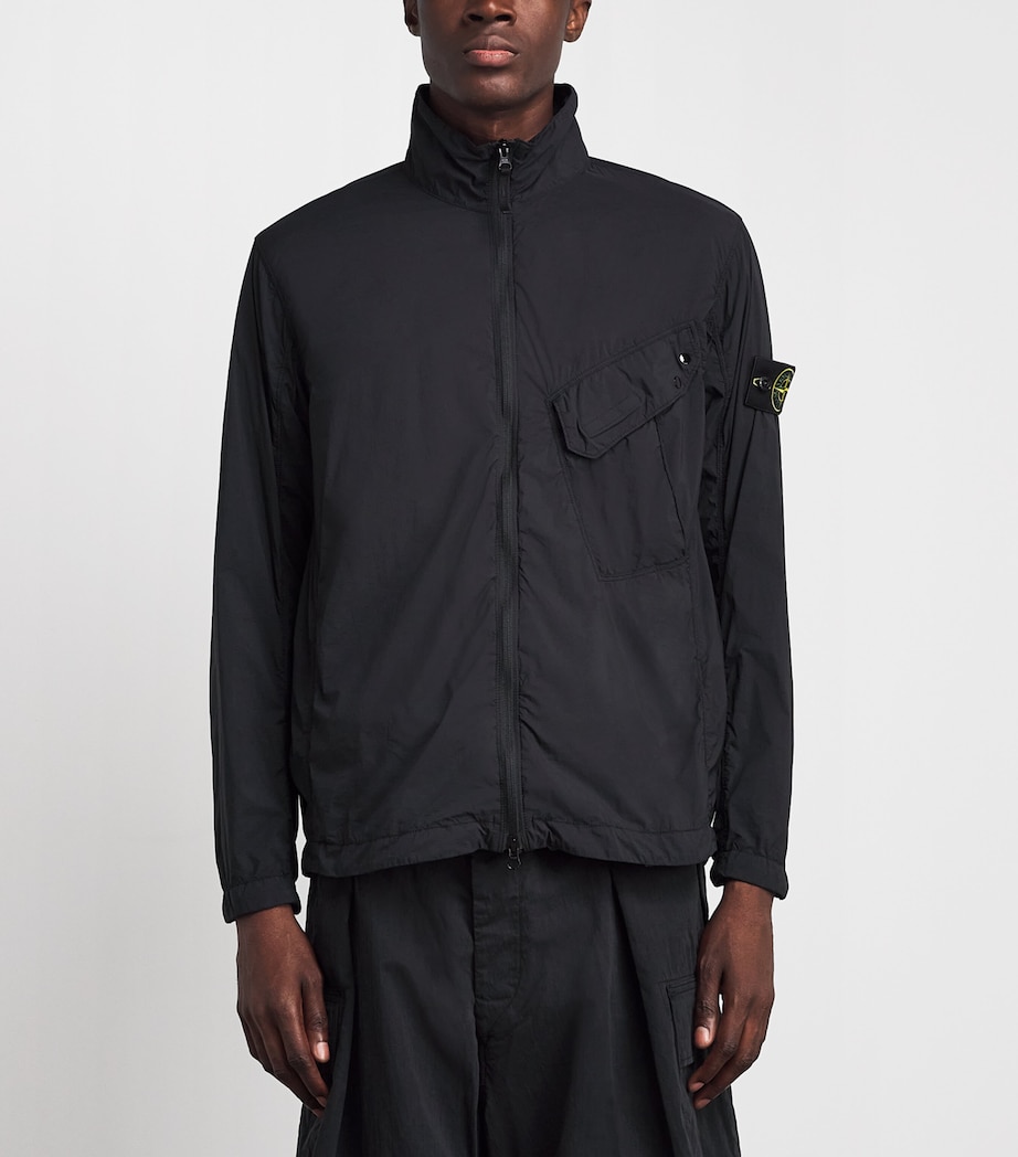 Stone Island Mens Stretch-Nylon Zip-Up Overshirt Image 4