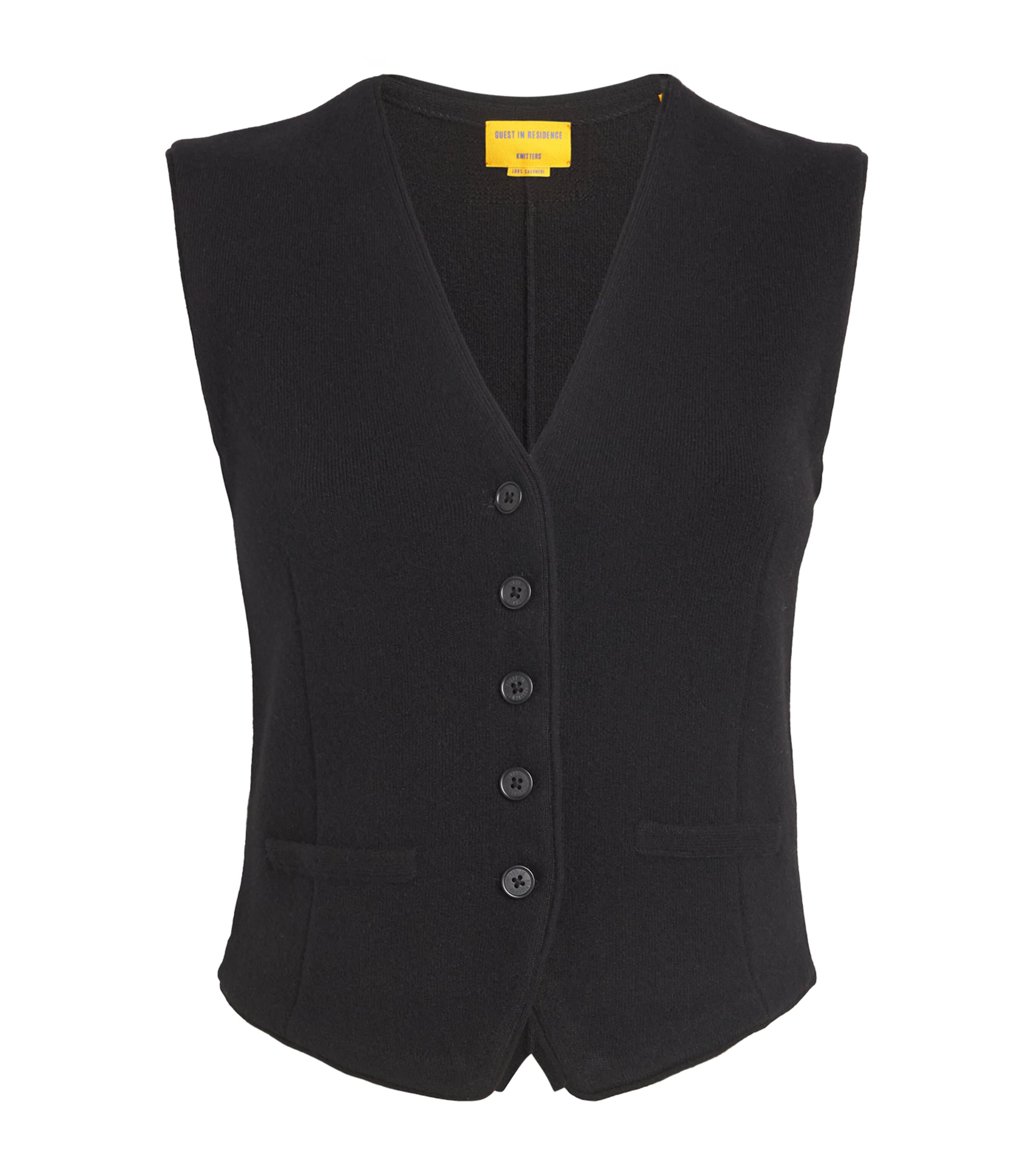 Guest In Residence Cashmere Waistcoat In Black