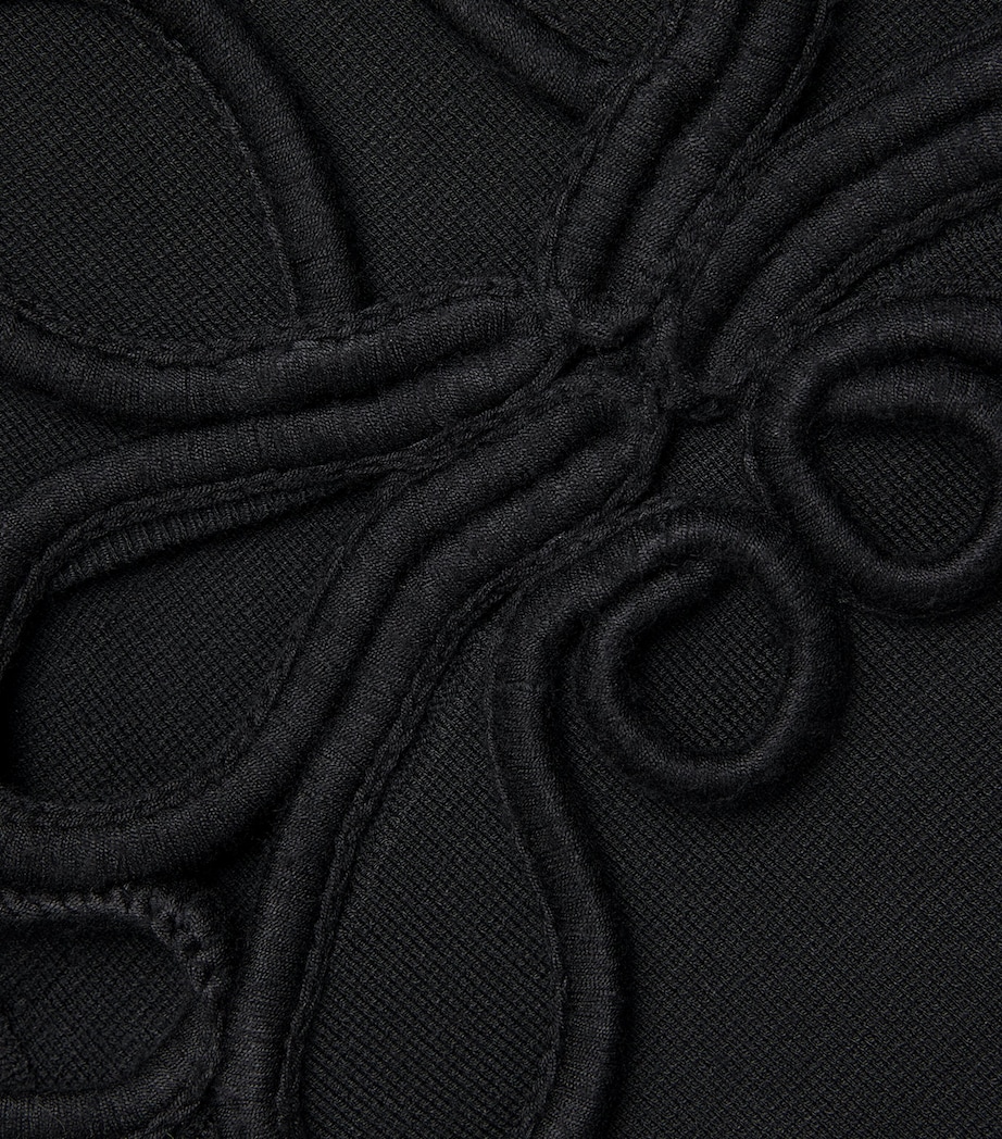 Crochet-Trim Jenna Midi Dress BLACK Image 5