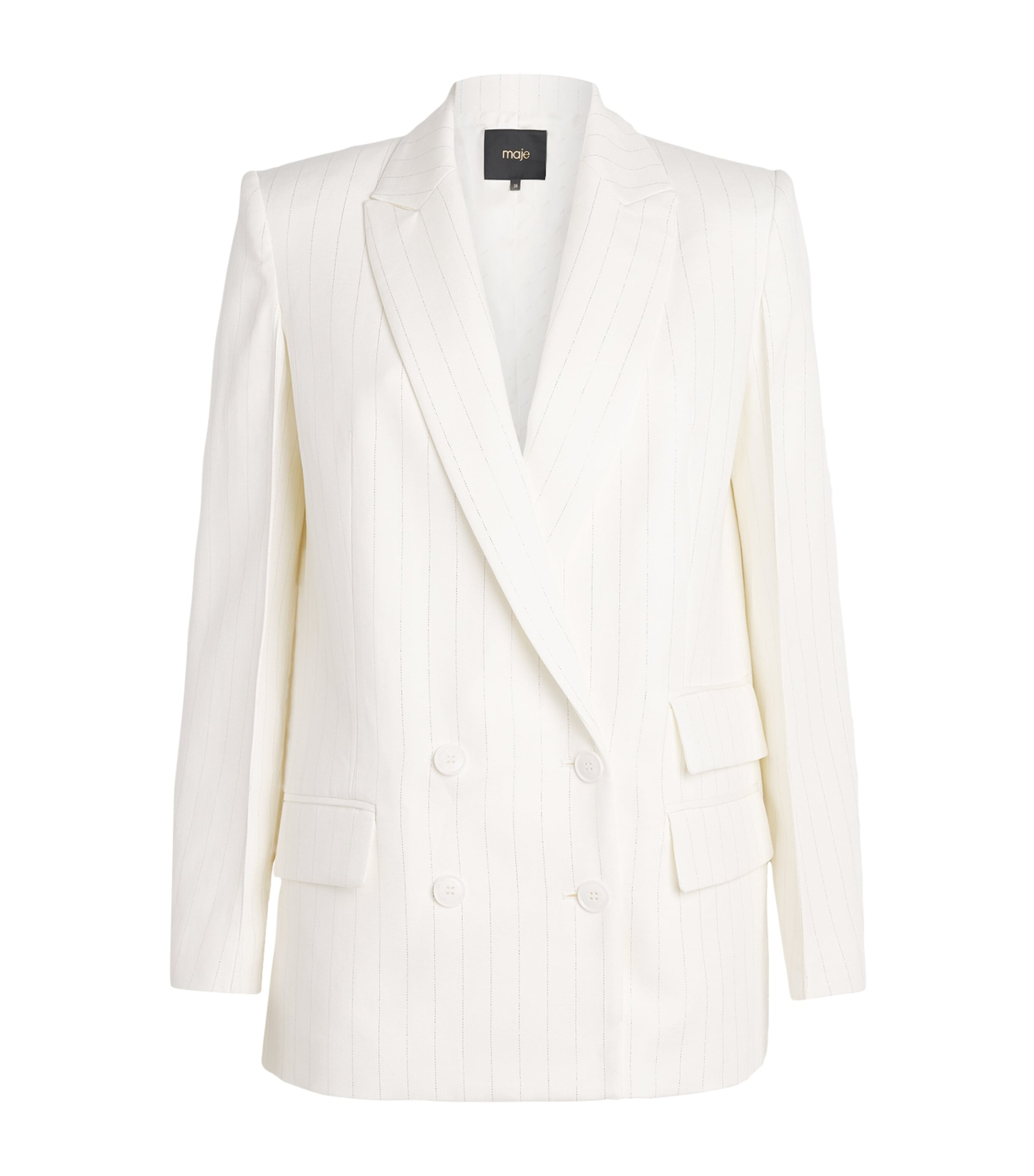 Double-Breasted Blazer WHITE Image 1