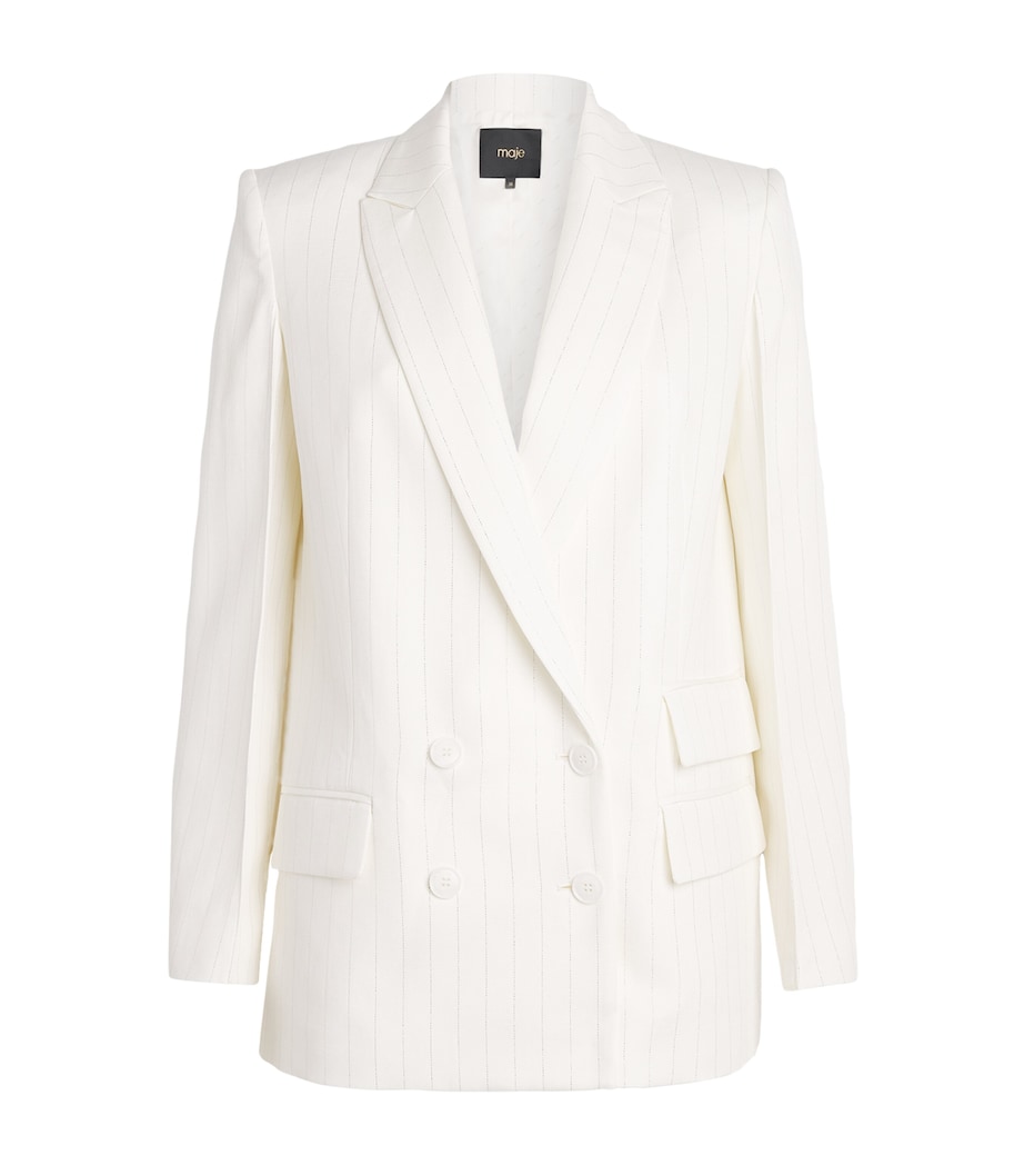 Double-Breasted Blazer WHITE Image 1