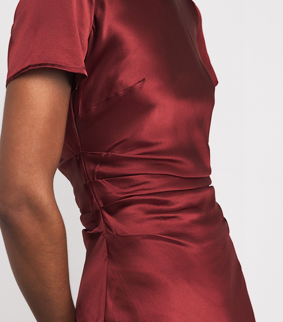 Stretch-Silk Marcel Midi Dress SANG SANGRIA Image 6