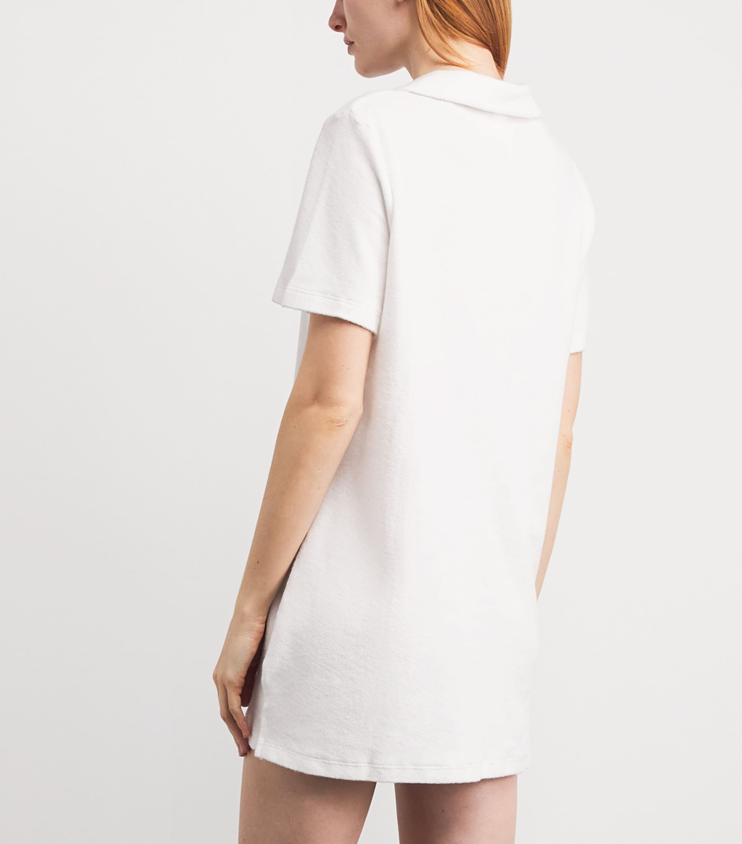Polo Ralph Lauren Womens Terry Polo Pony Mini Dress White Image 5