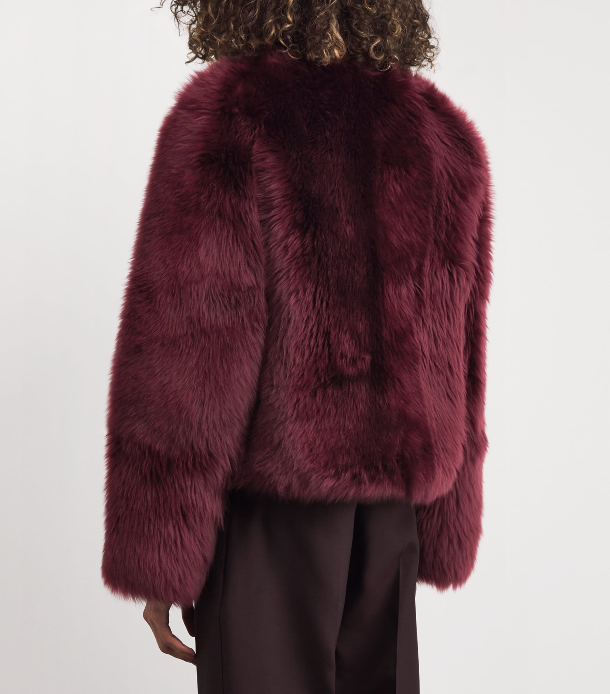Shearling Natasha Jacket CRANBERRY Image 4