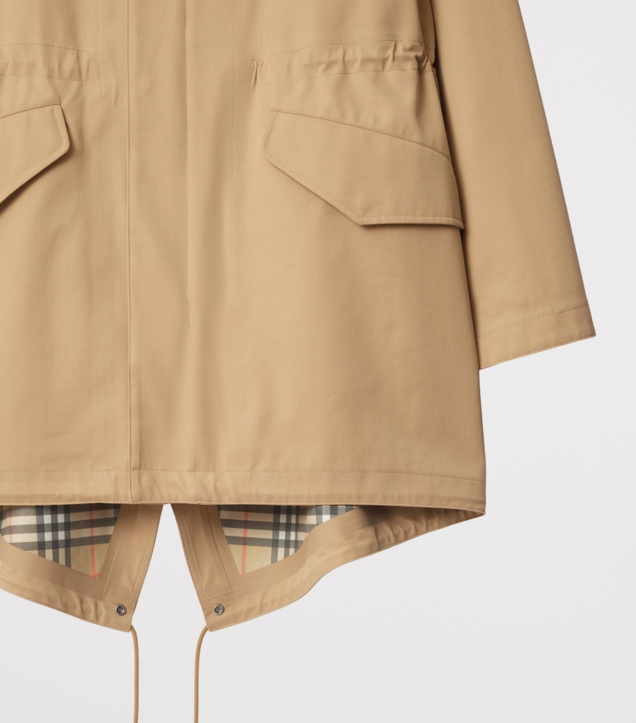 Cotton Gabardine Fishtail Parka FLAX Image 6
