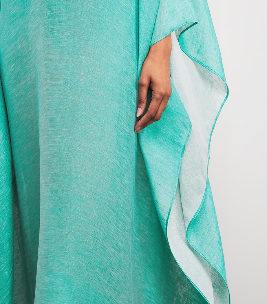 Linen-Blend Caicos Kaftan ACQUA Image 4