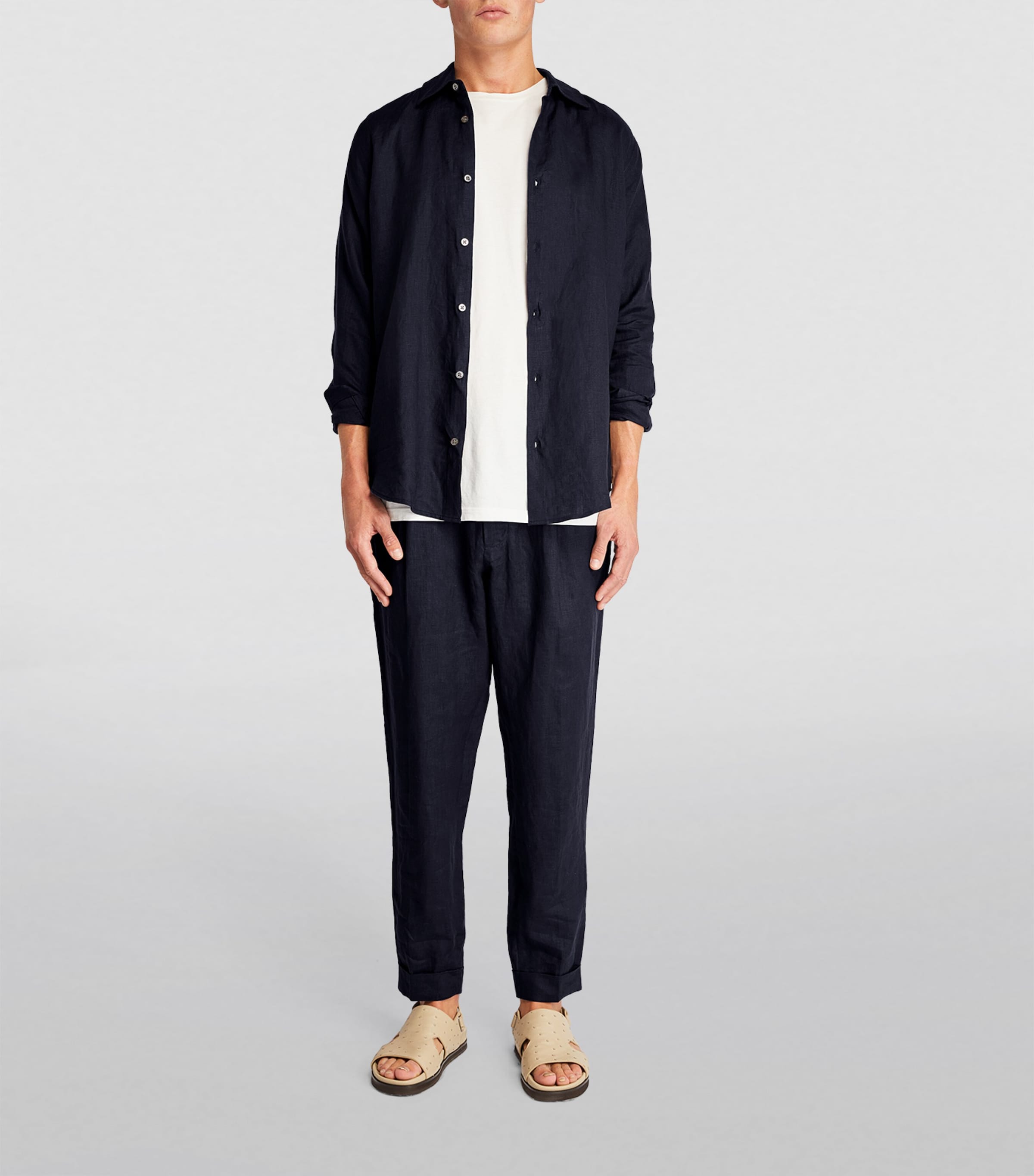 Linen Shirt NAVY- 12 Image 2