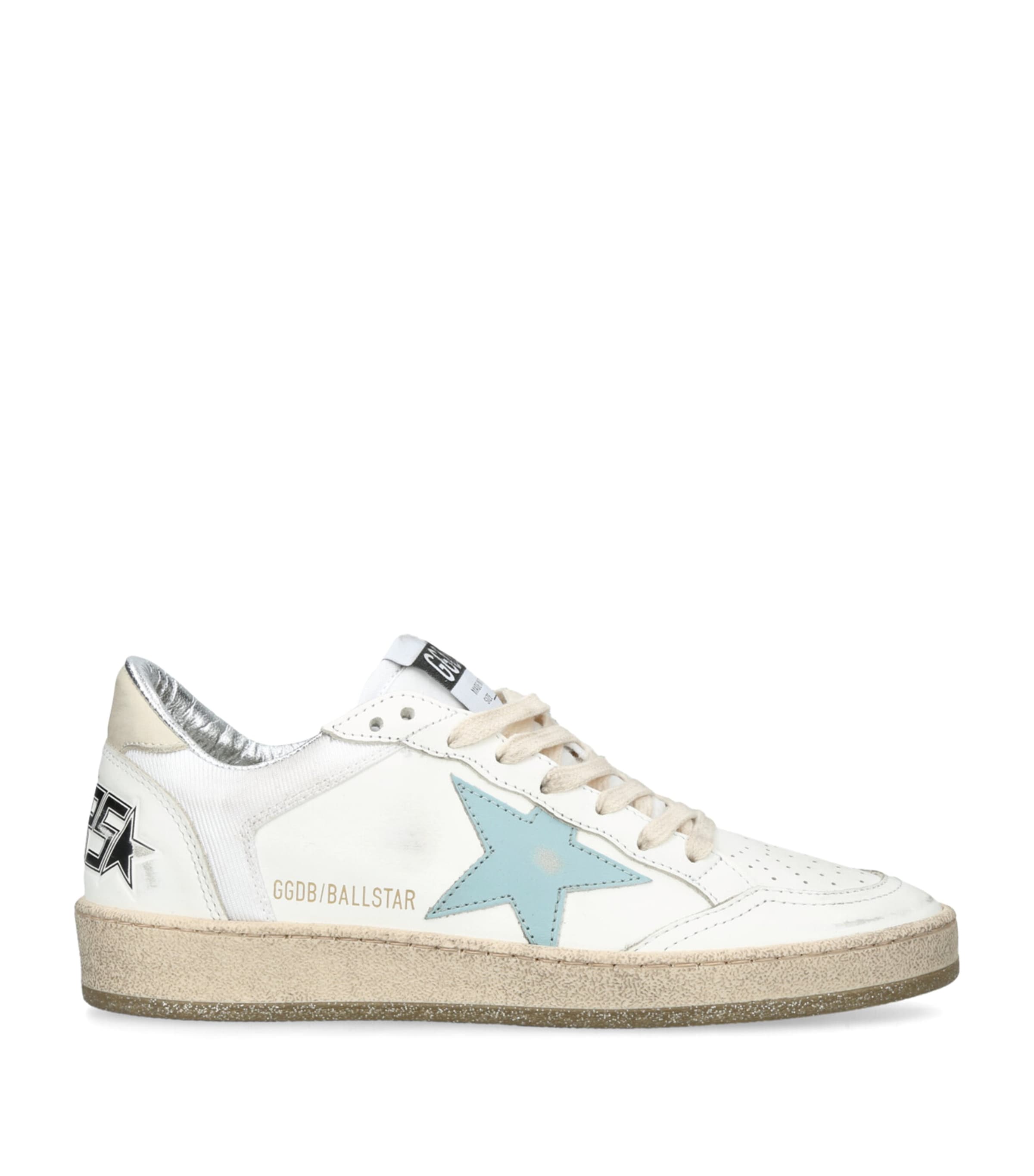 Golden Goose Leather Ball Star Sneakers In White