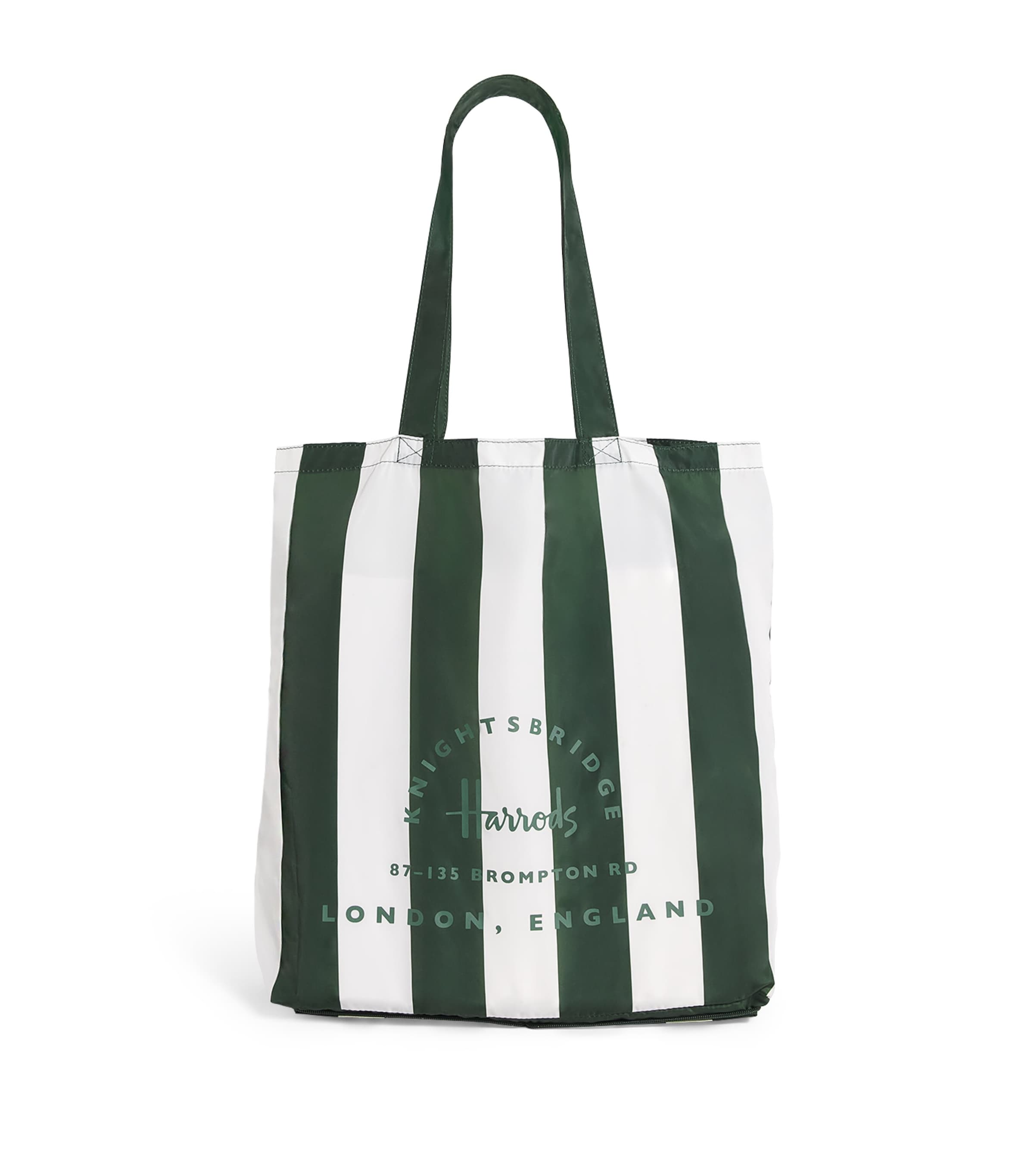 Harrods Logo Pocket Shopper Bag In Green