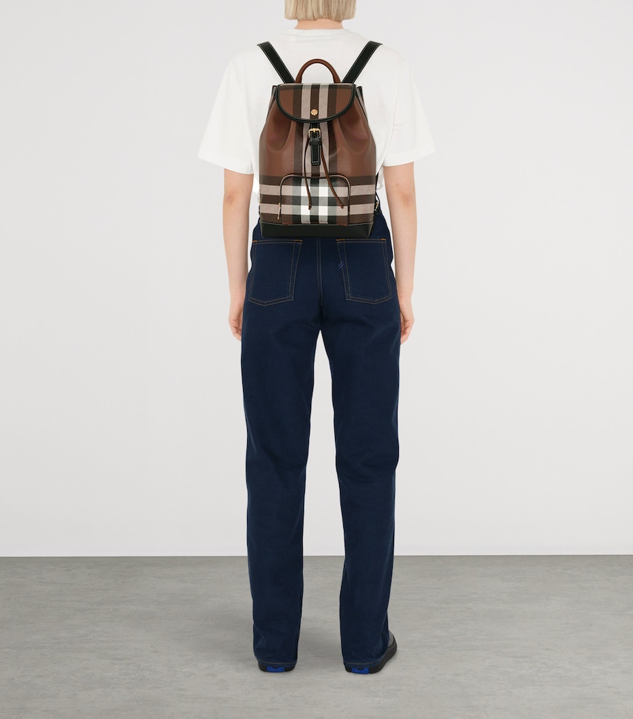 Check Backpack DARK BIRCH BROWN Image 3